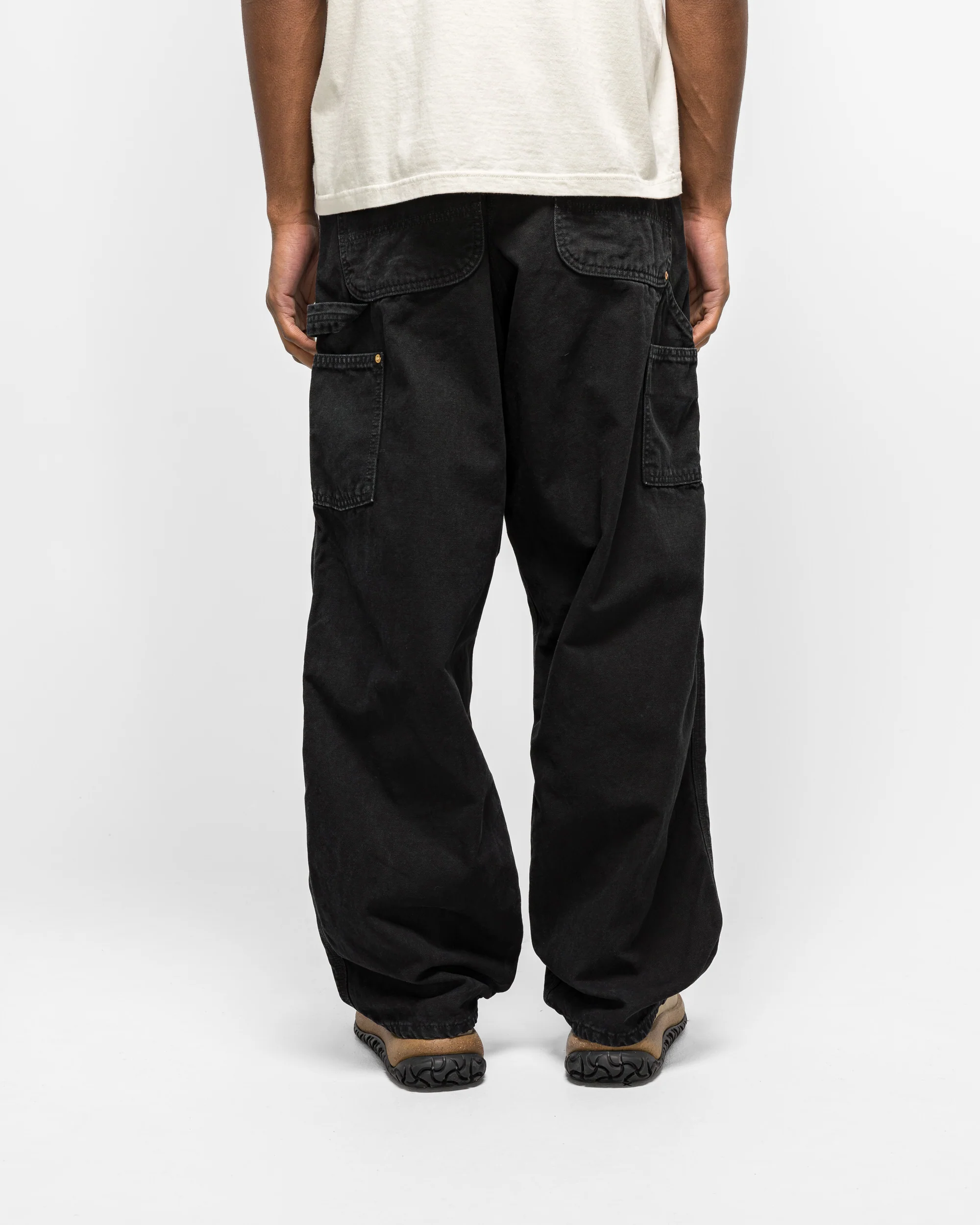 Dad's Fit Oxford Painter Pants - Black - Image 4