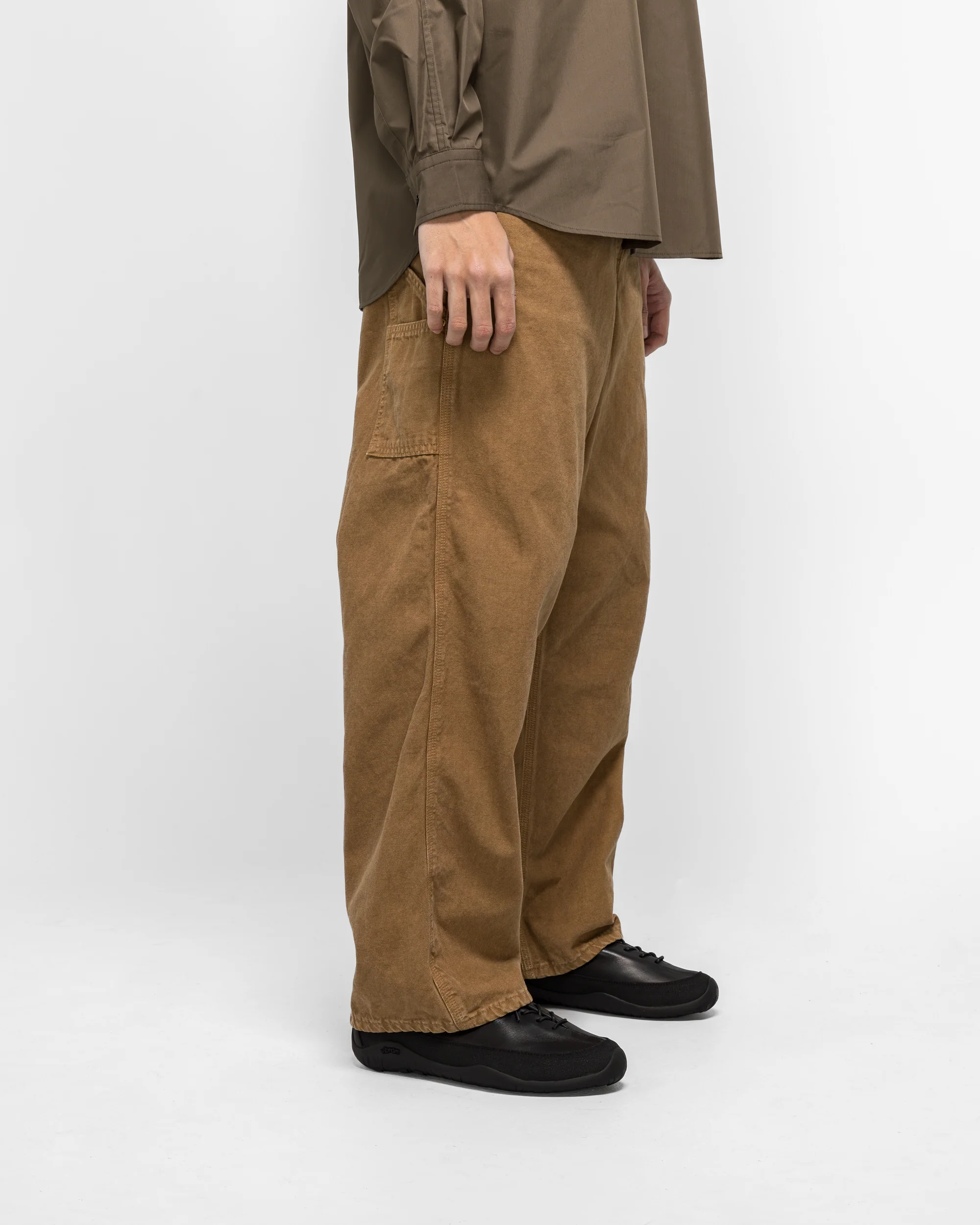 Dad's Fit Oxford Painter Pants - Brown - Image 3