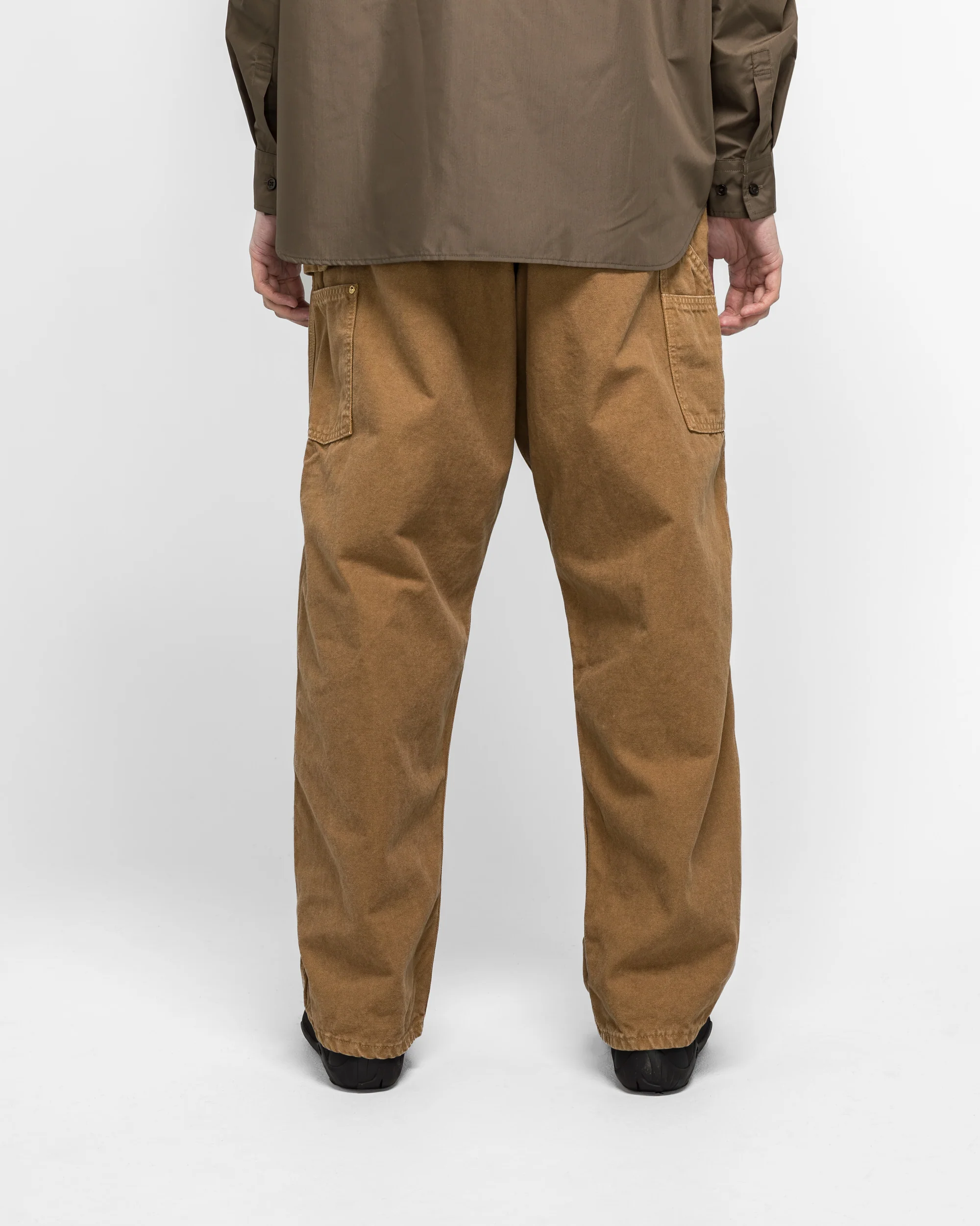 Dad's Fit Oxford Painter Pants - Brown - Image 4