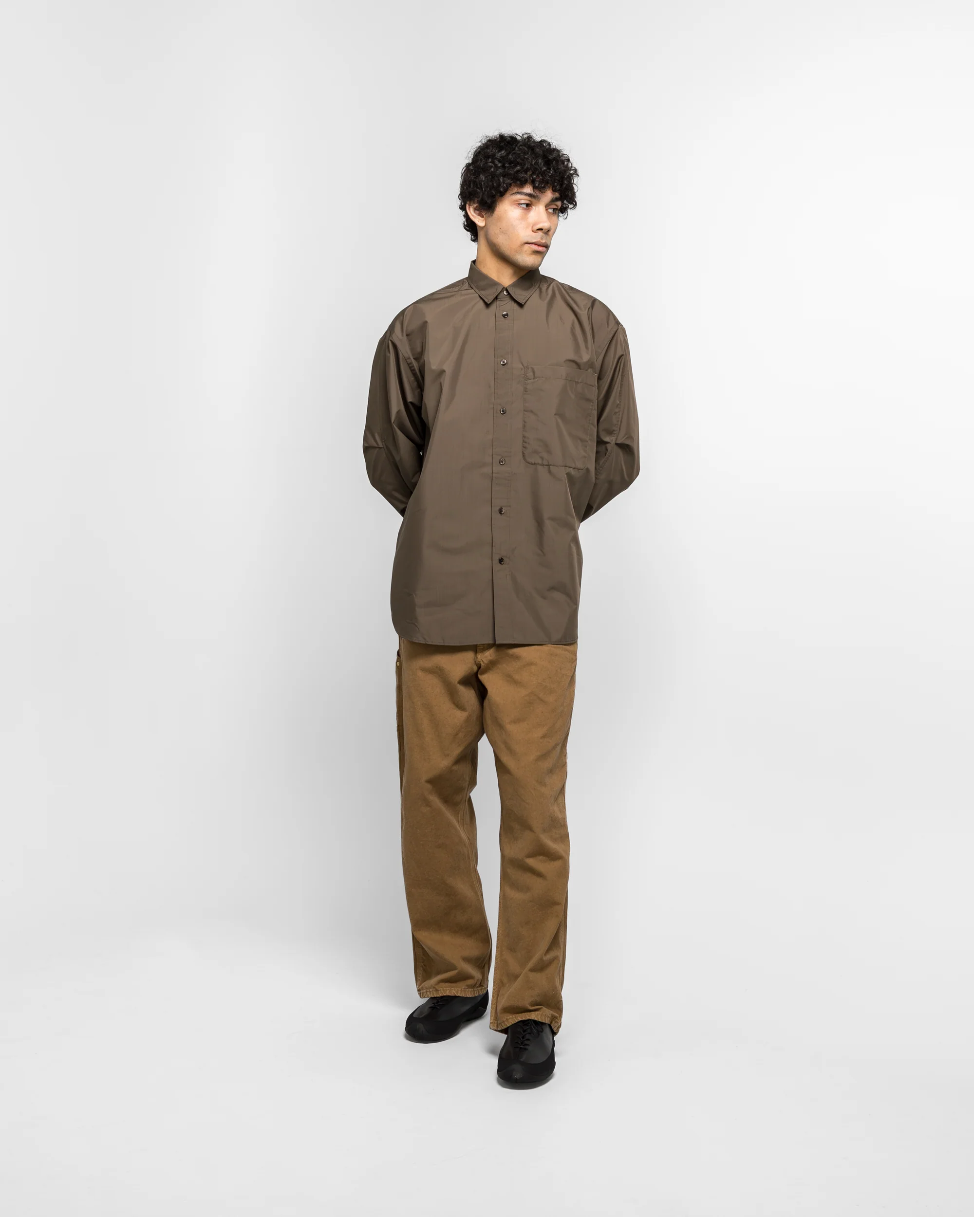 Dad's Fit Oxford Painter Pants - Brown - Image 6