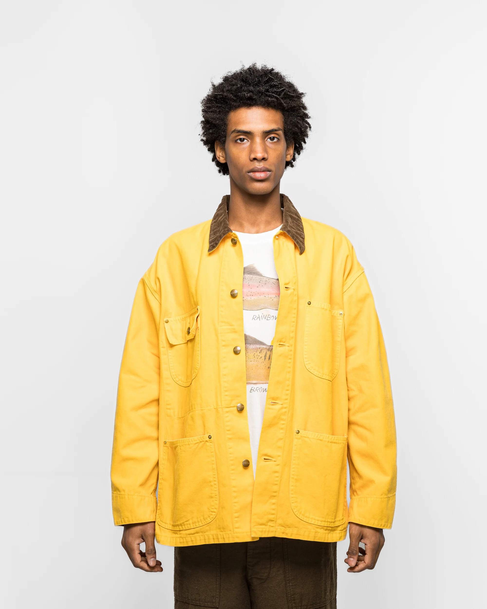 Relax Fit Oxford Coverall - Yellow - Image 2