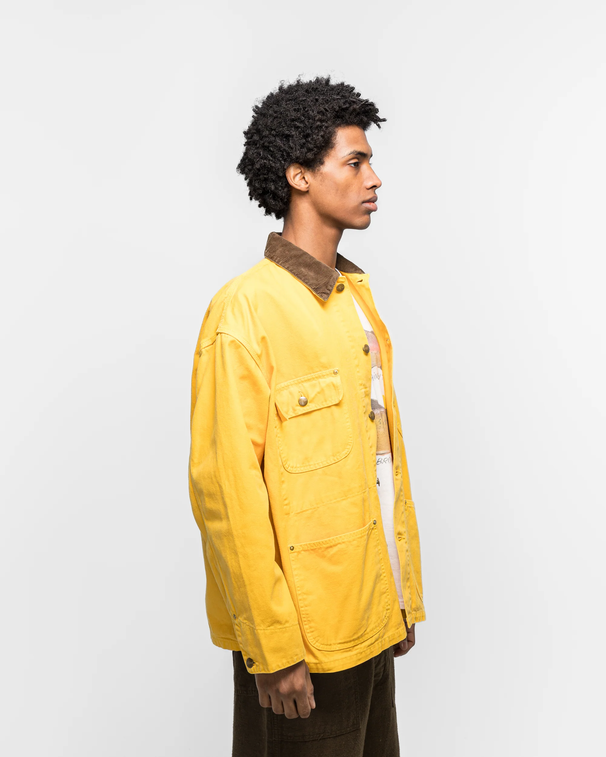 Relax Fit Oxford Coverall - Yellow - Image 3