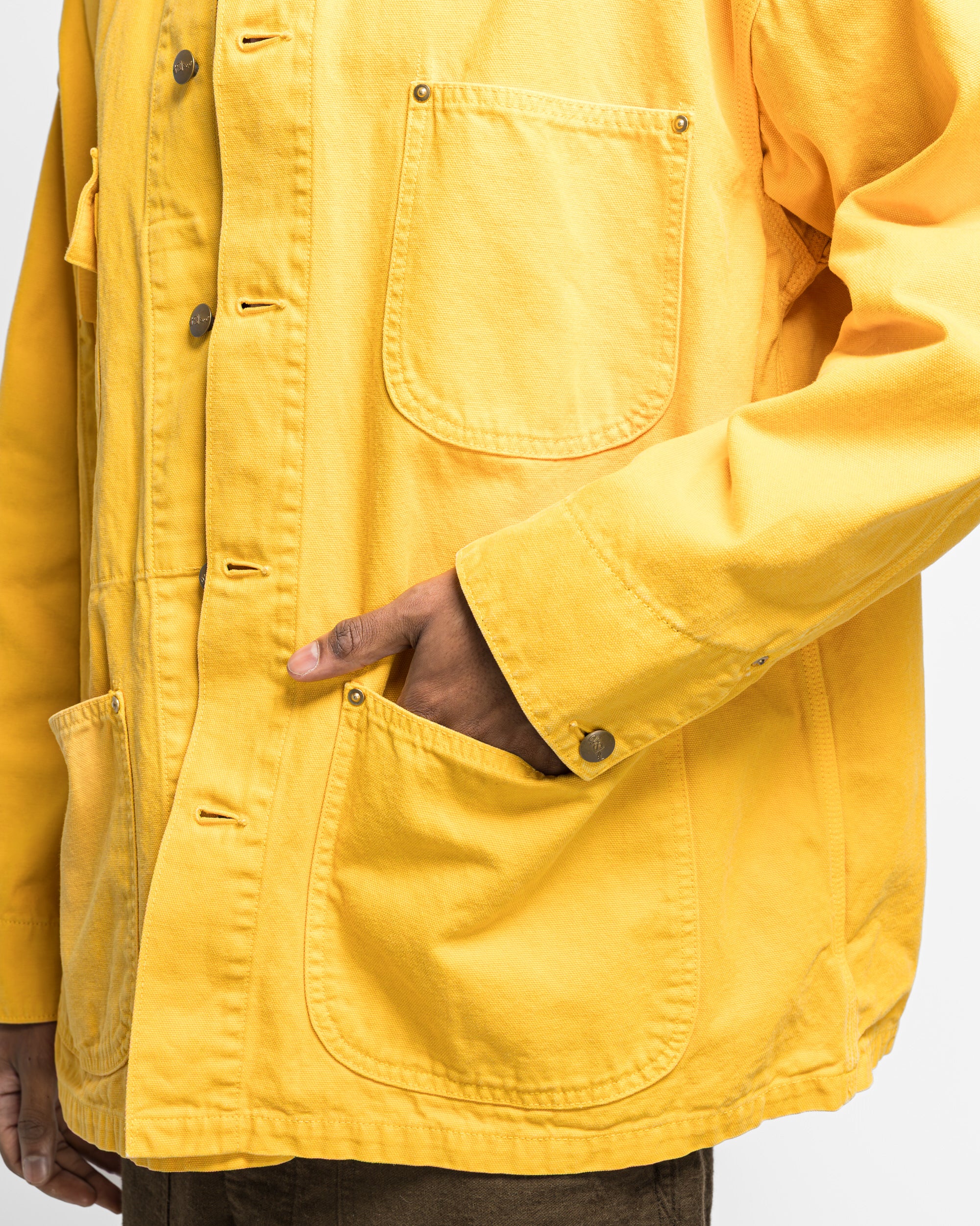 Relax Fit Oxford Coverall - Yellow - Image 5