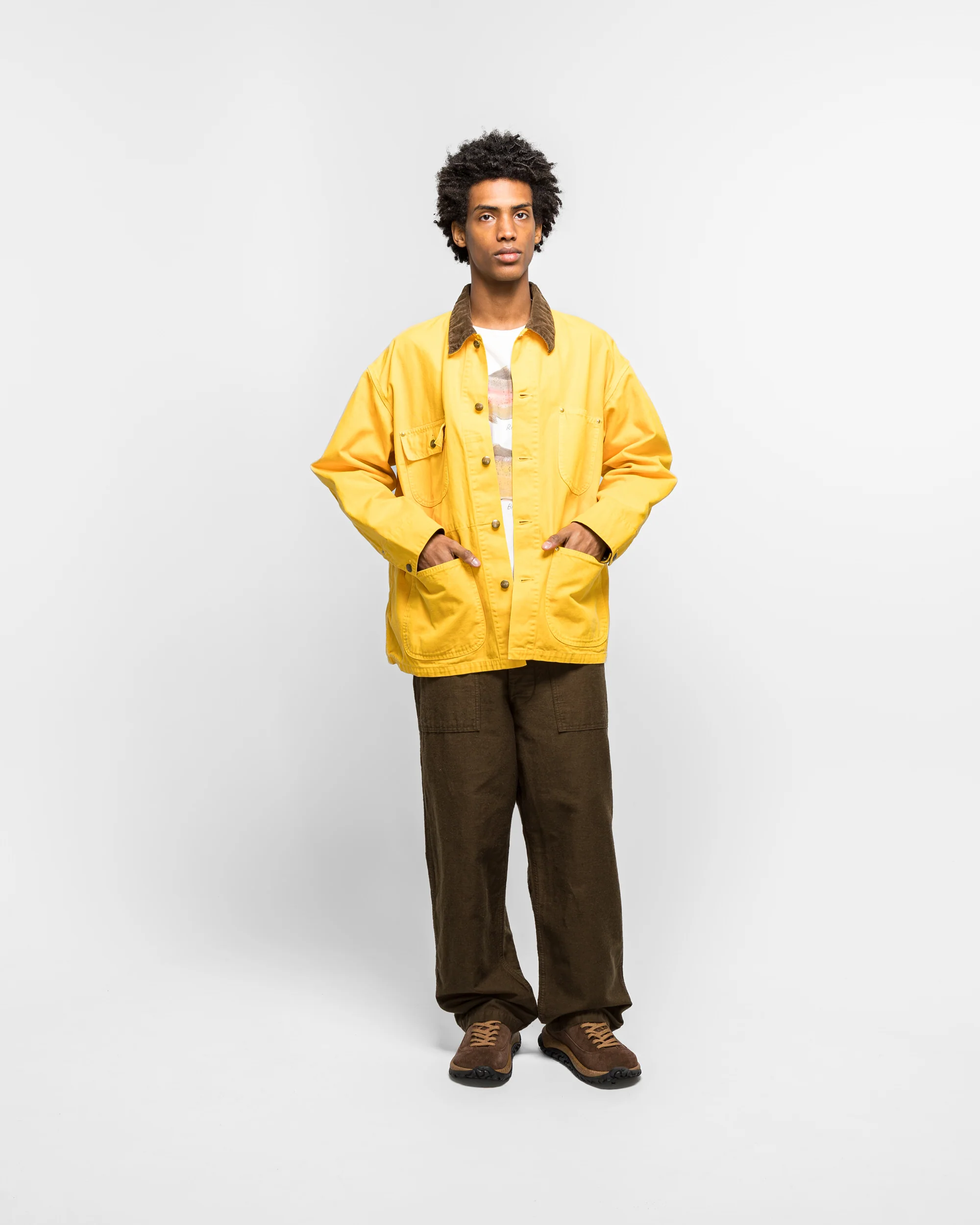 Relax Fit Oxford Coverall - Yellow - Image 6