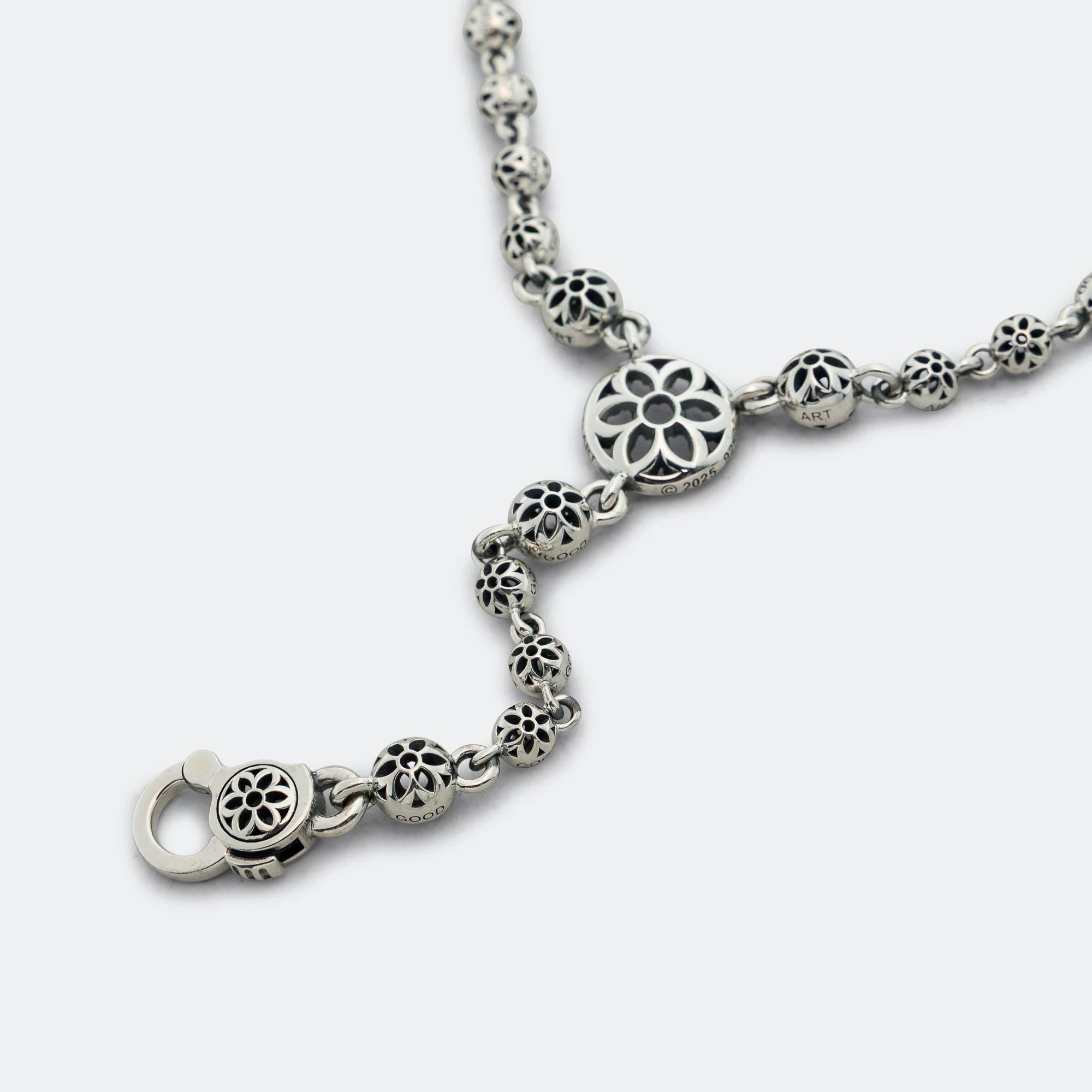 Oyster Rosary Necklace - 925 Silver - Image 2