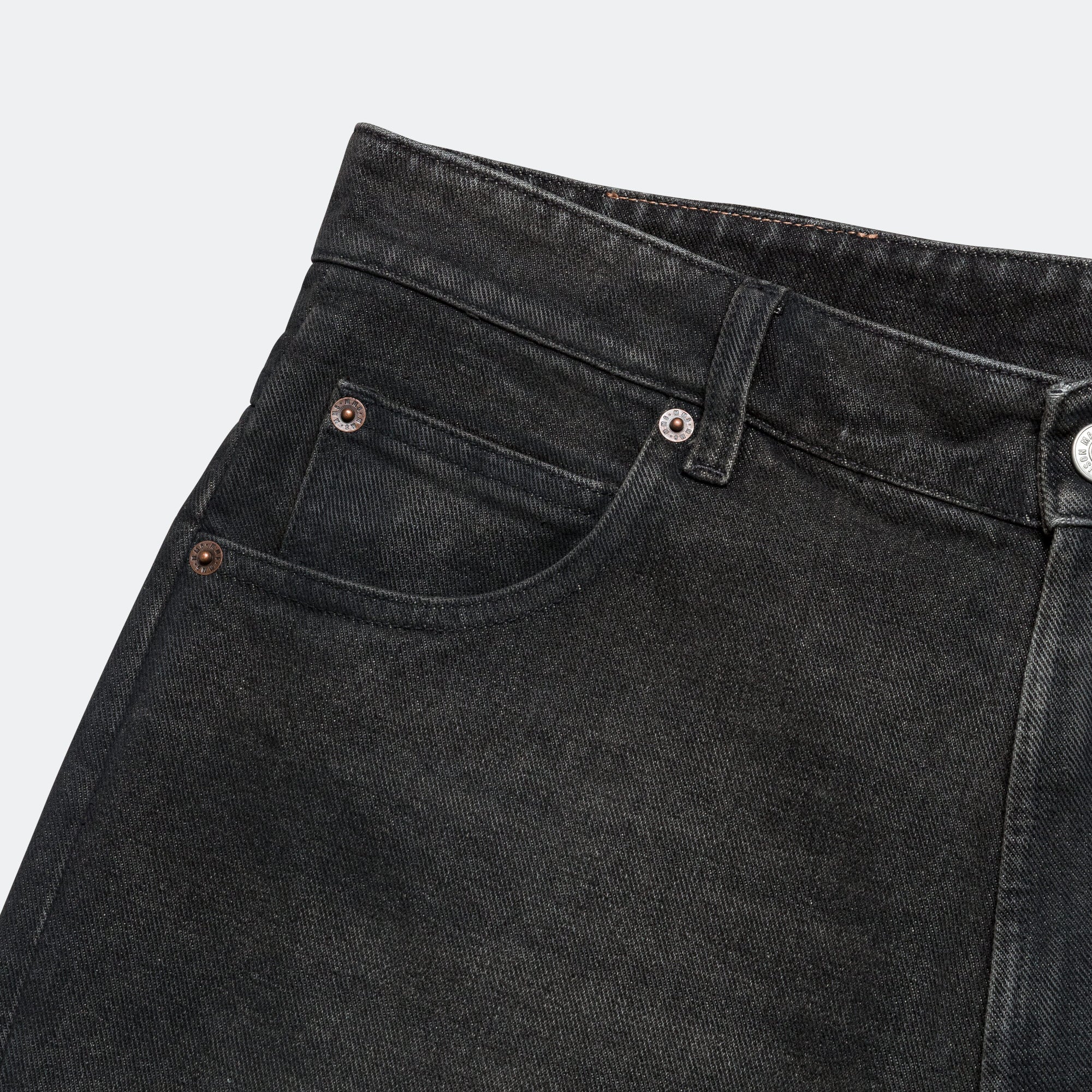 Panelled Denim Shorts - Wolf Grey - Image 3