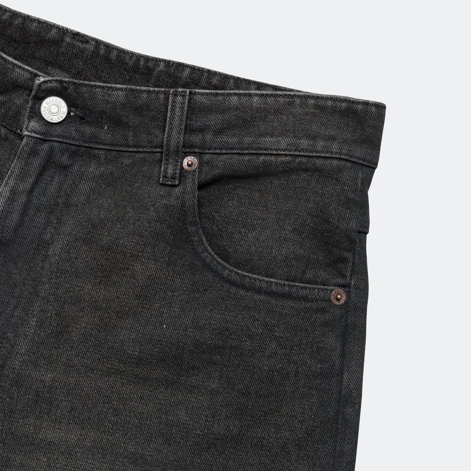 Panelled Denim Shorts - Wolf Grey - Image 4