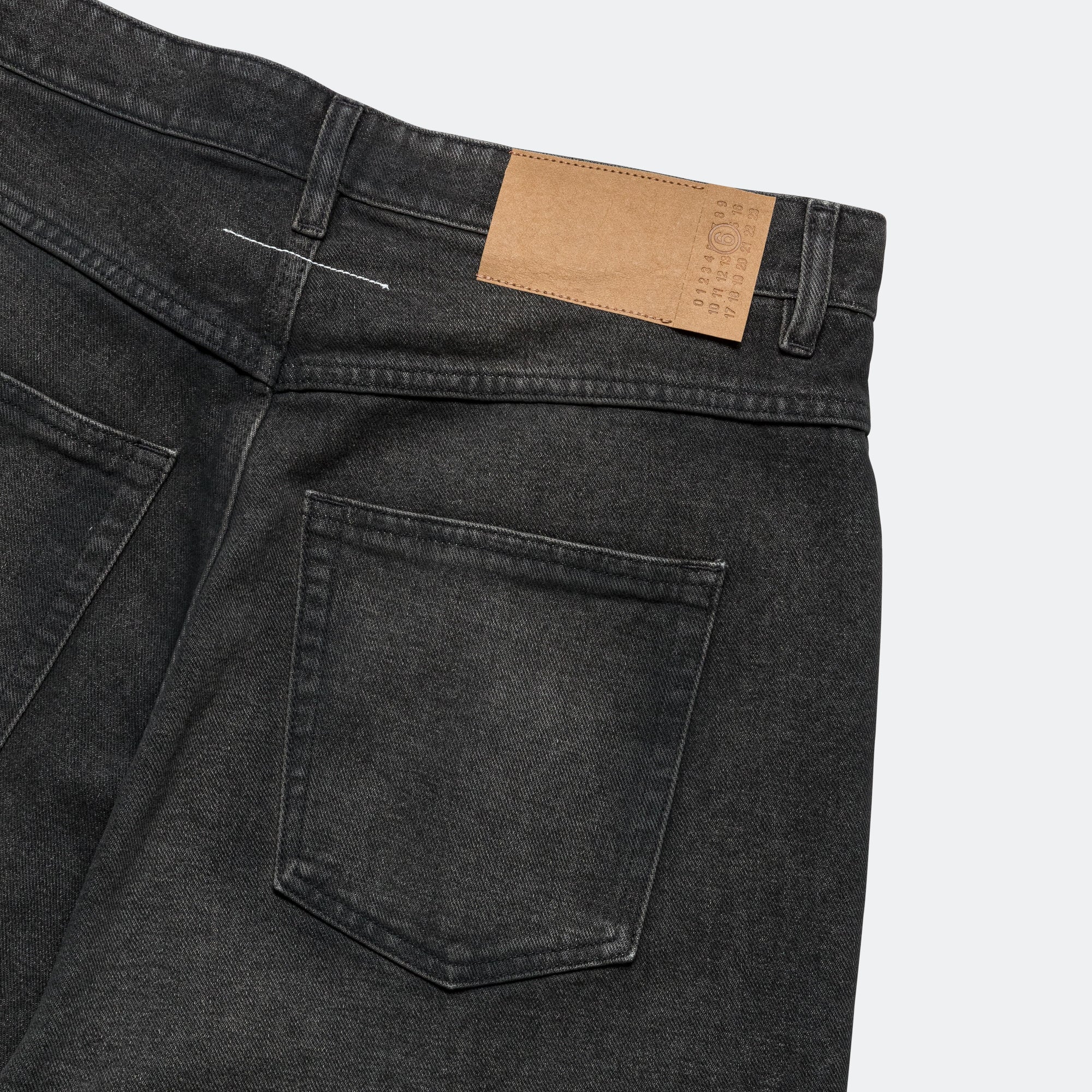 Panelled Denim Shorts - Wolf Grey - Image 5