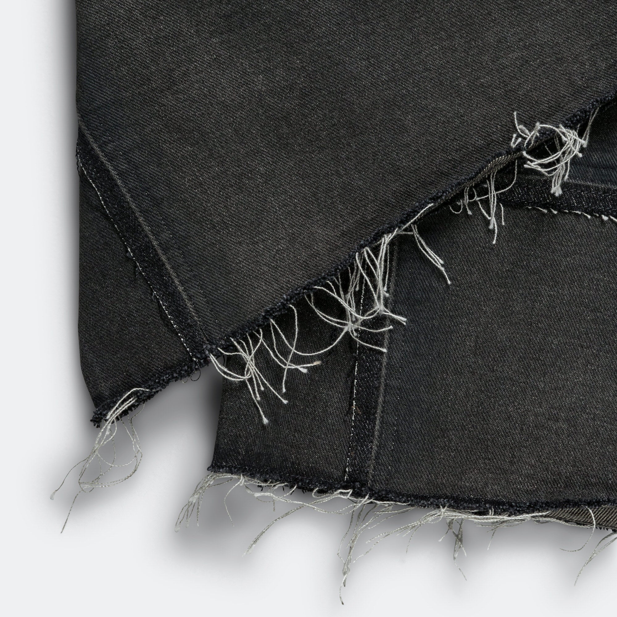Panelled Denim Shorts - Wolf Grey - Image 8