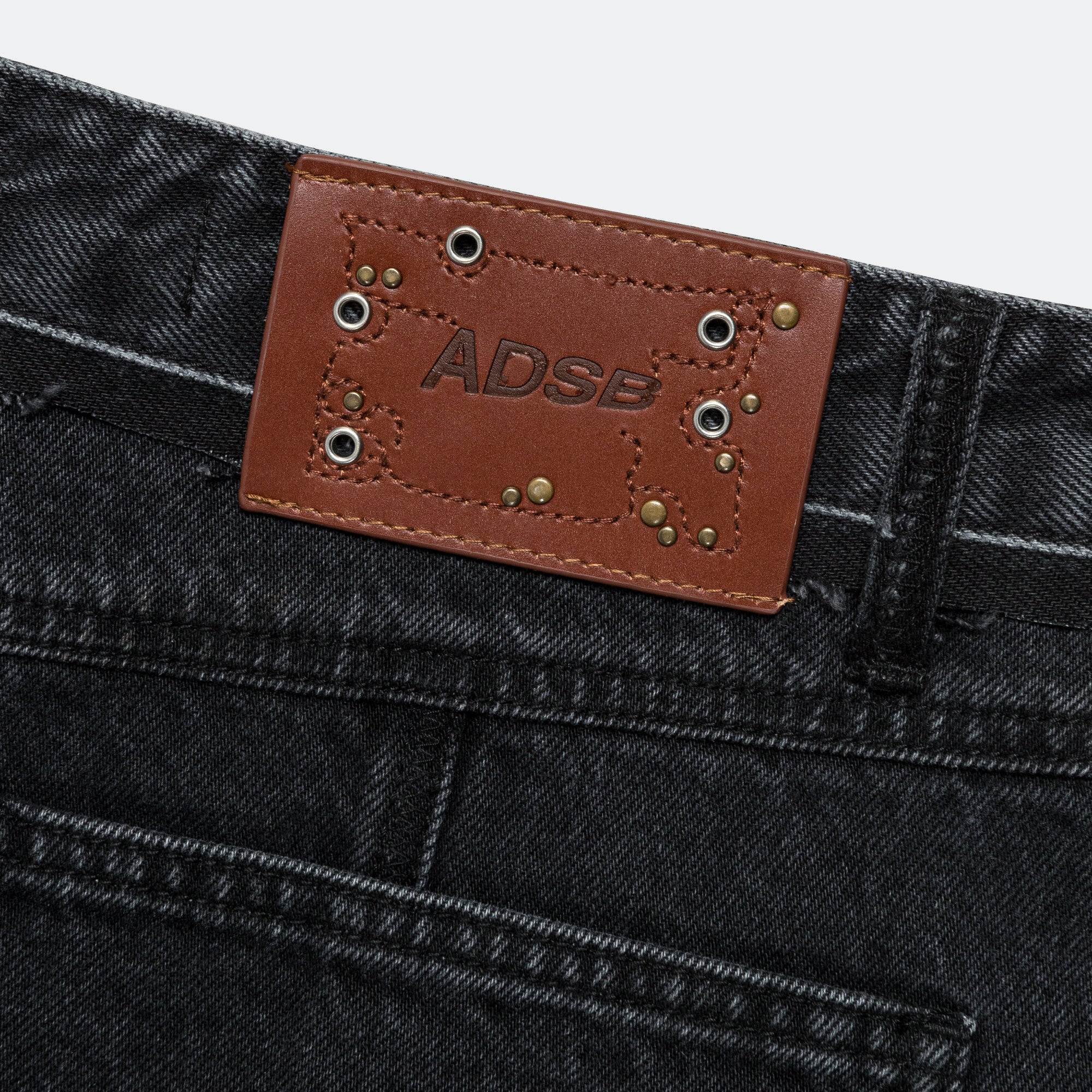 Patchwork Denim Shorts - Black - Image 9
