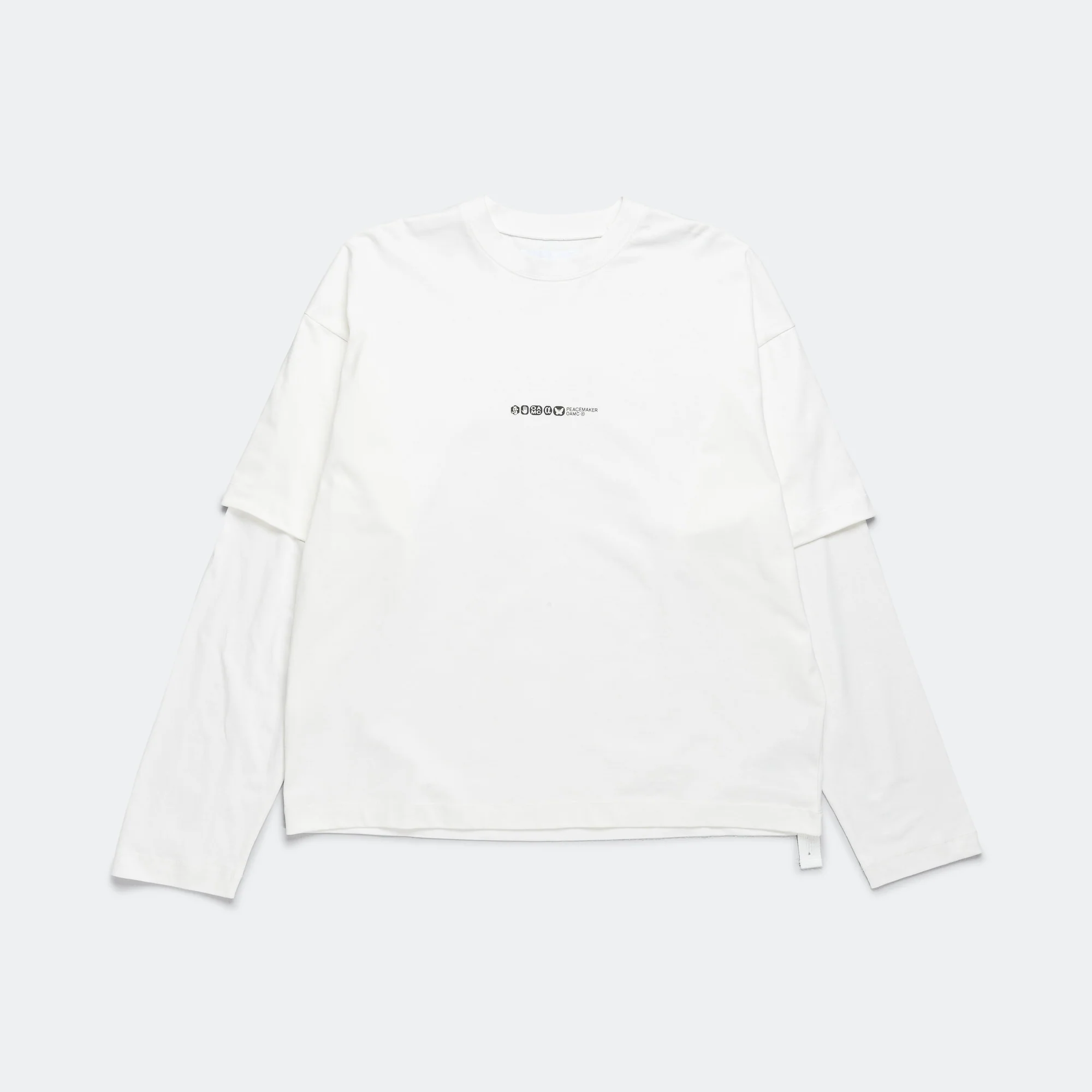 Peacemaker Painted Double Layer Boxy T-Shirt - Snow White