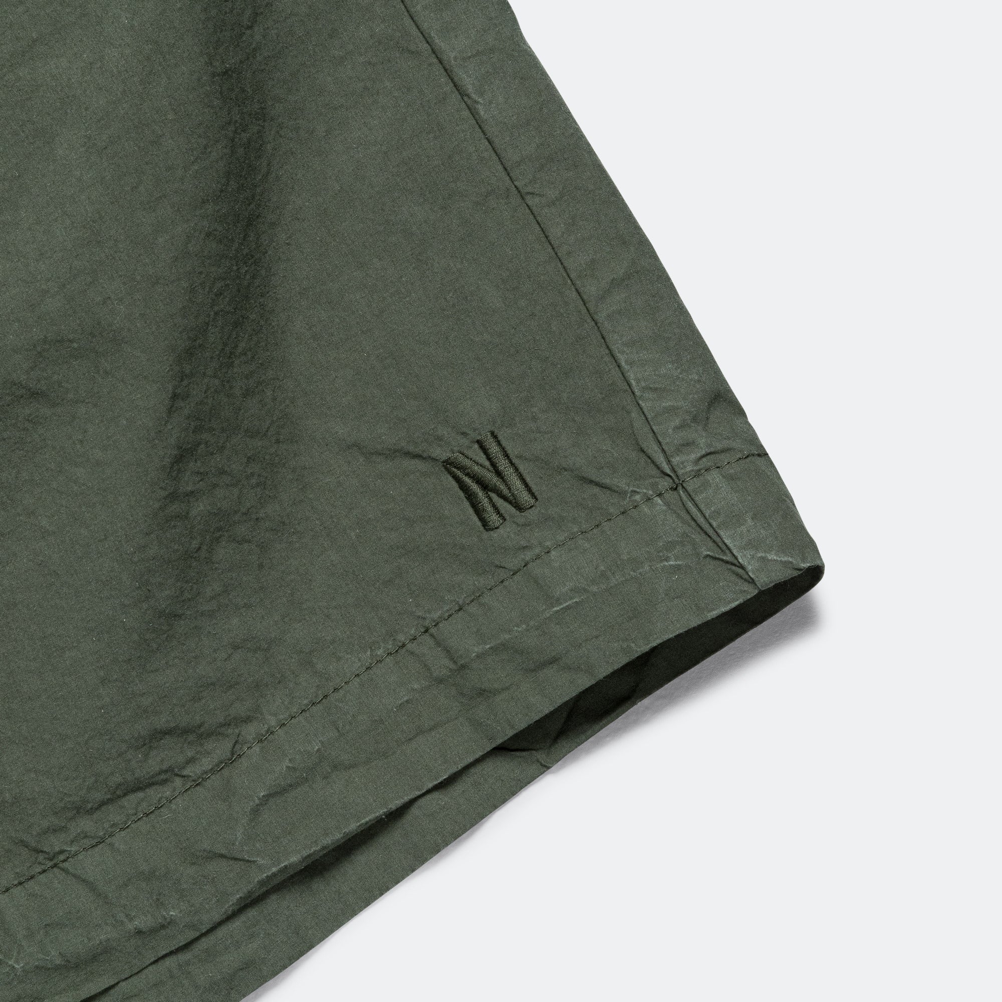 Per Cotton Tencel Shorts - Spruce Green - Image 4