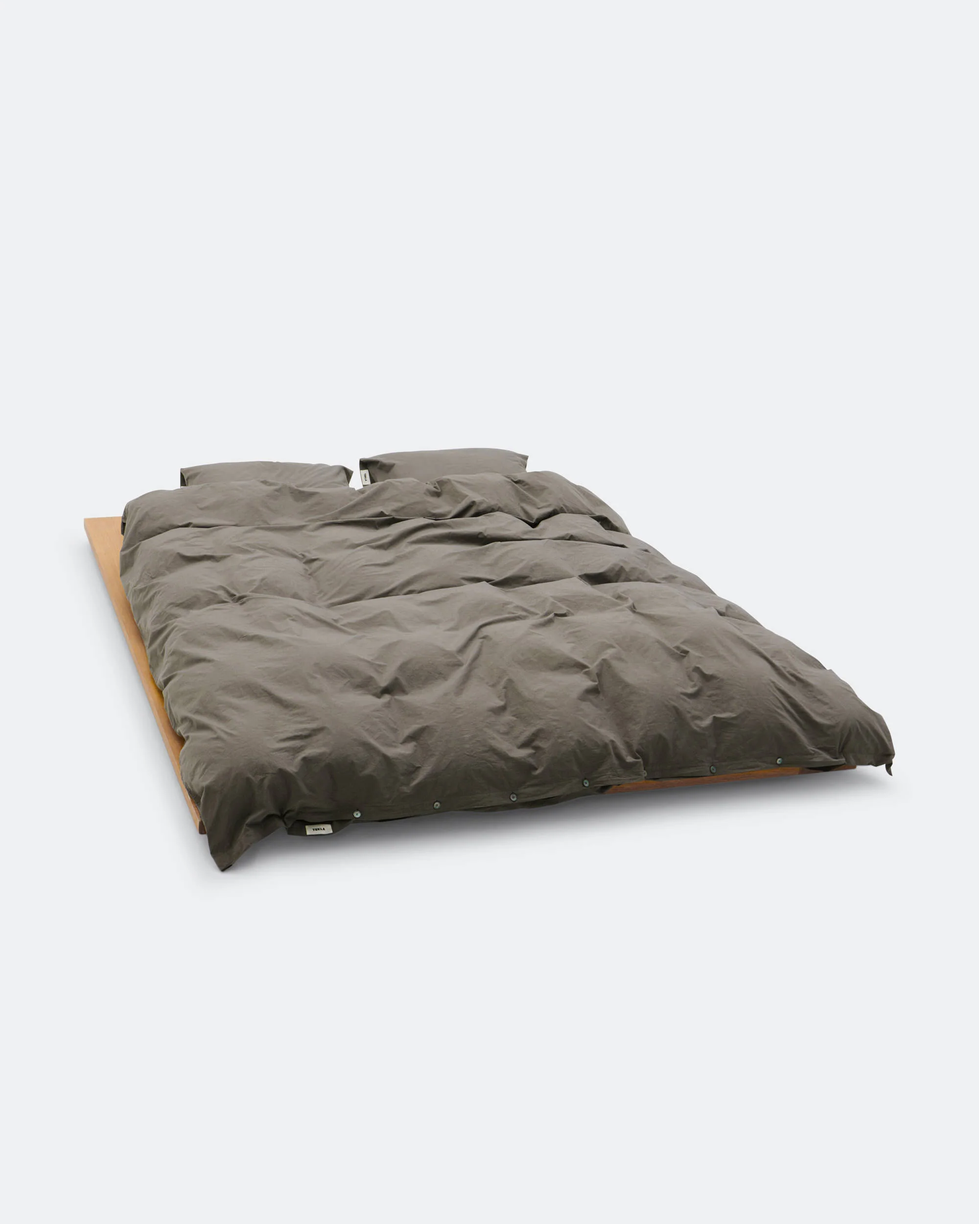 Percale Duvet Cover - Dark Taupe - Image 3