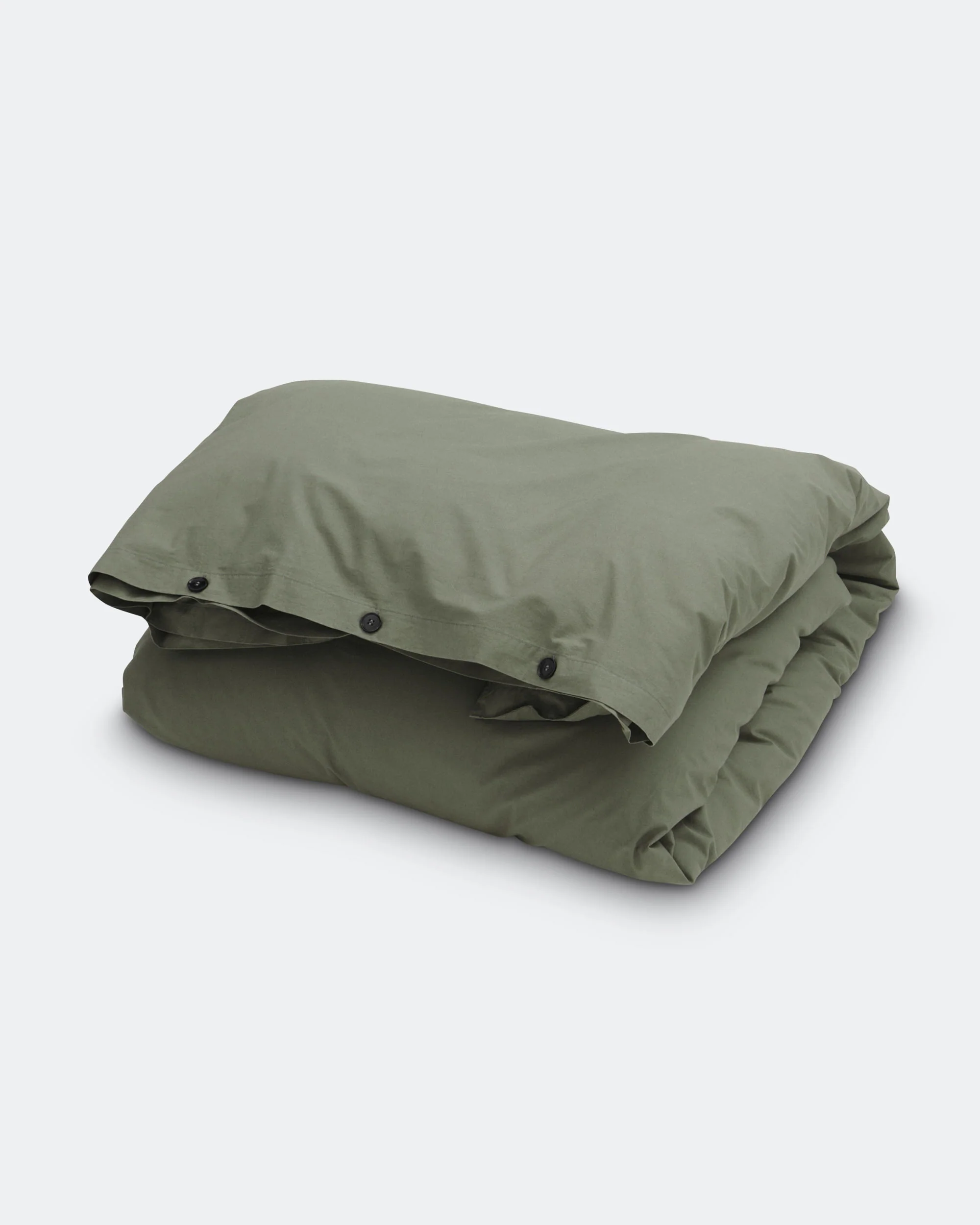 Percale Duvet Cover - Olive Green