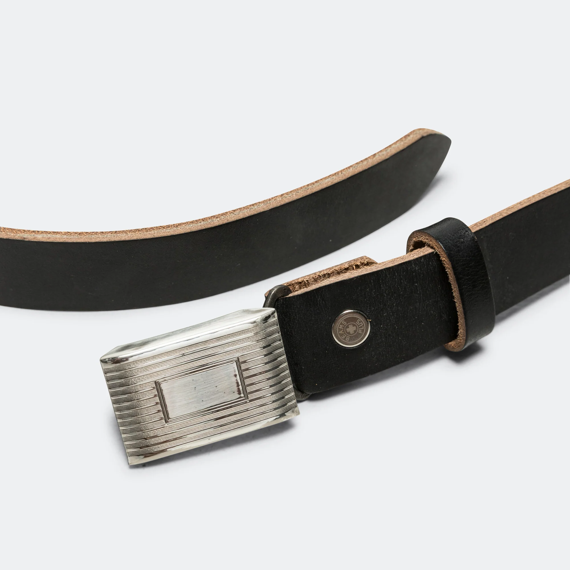 Plate Belt - Black Horween Leather - Image 2