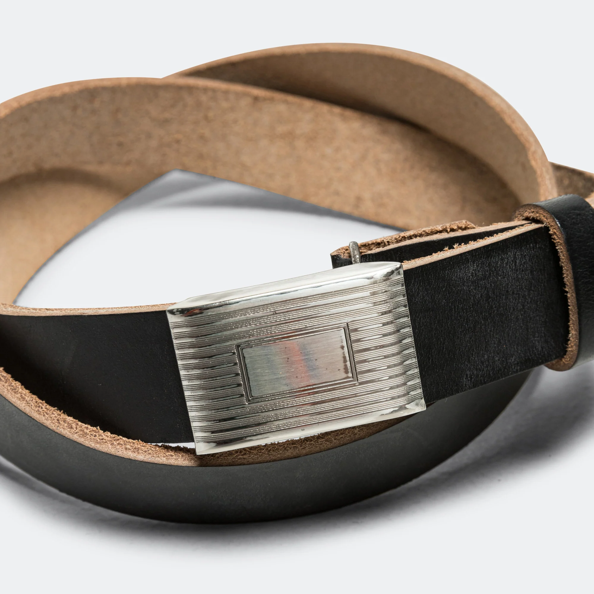 Plate Belt - Black Horween Leather - Image 4