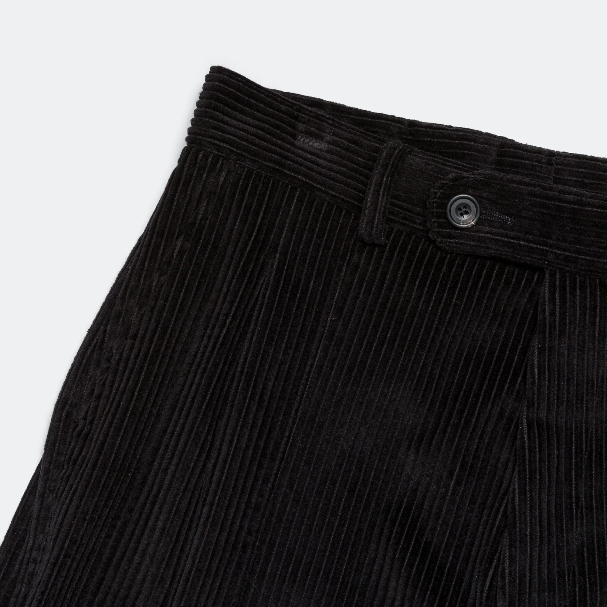 Pleated Trousers - Black Corduroy - Image 3