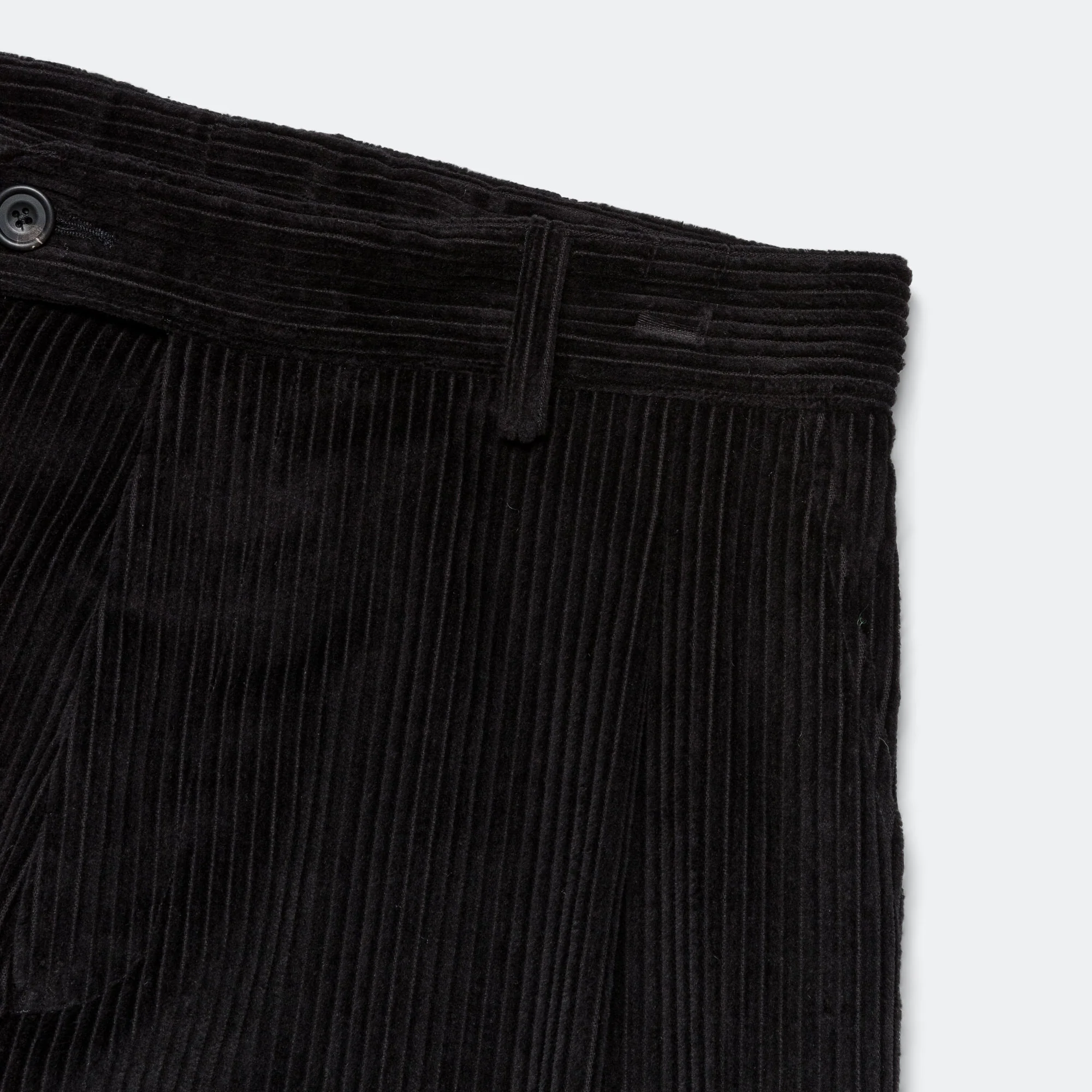 Pleated Trousers - Black Corduroy - Image 4