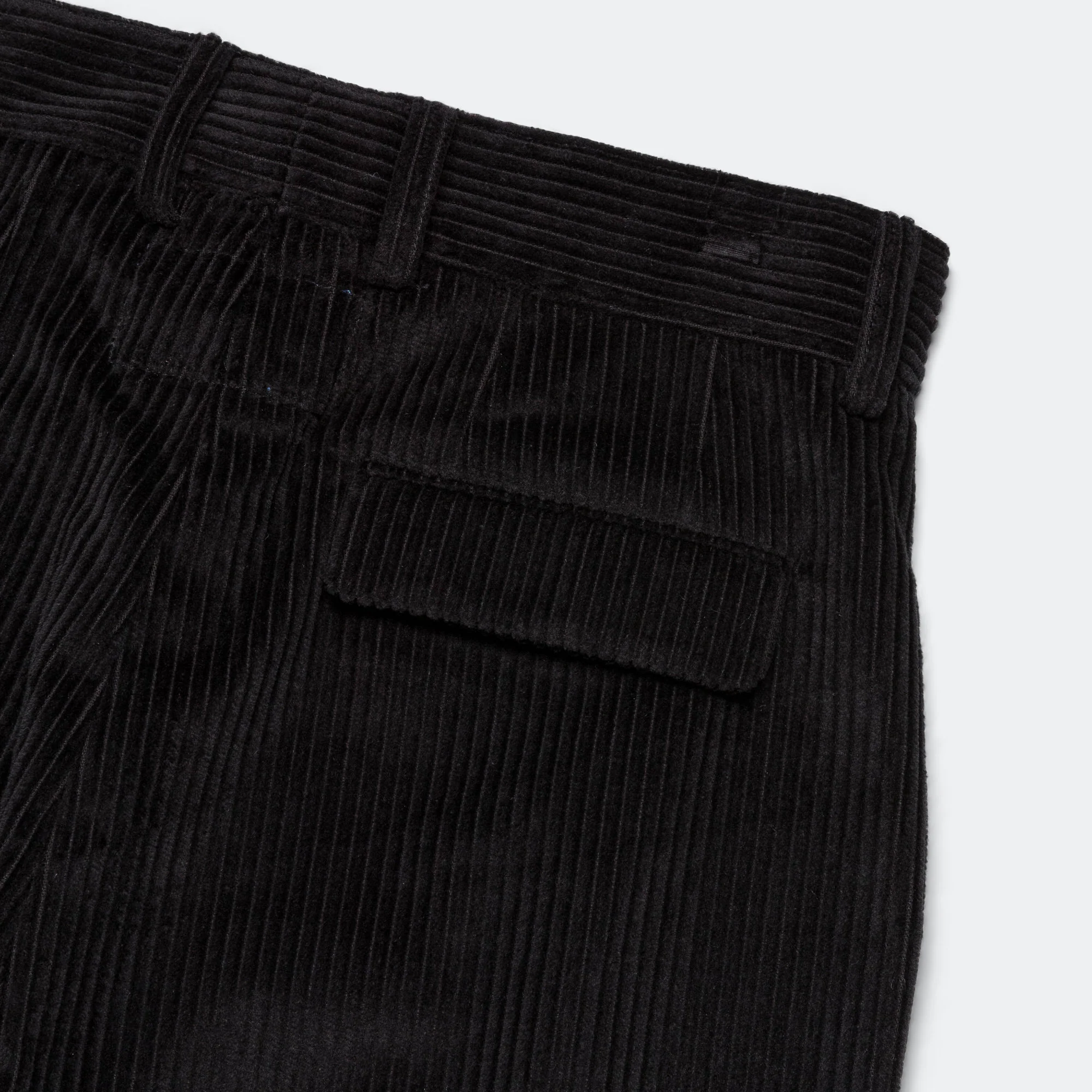 Pleated Trousers - Black Corduroy - Image 5