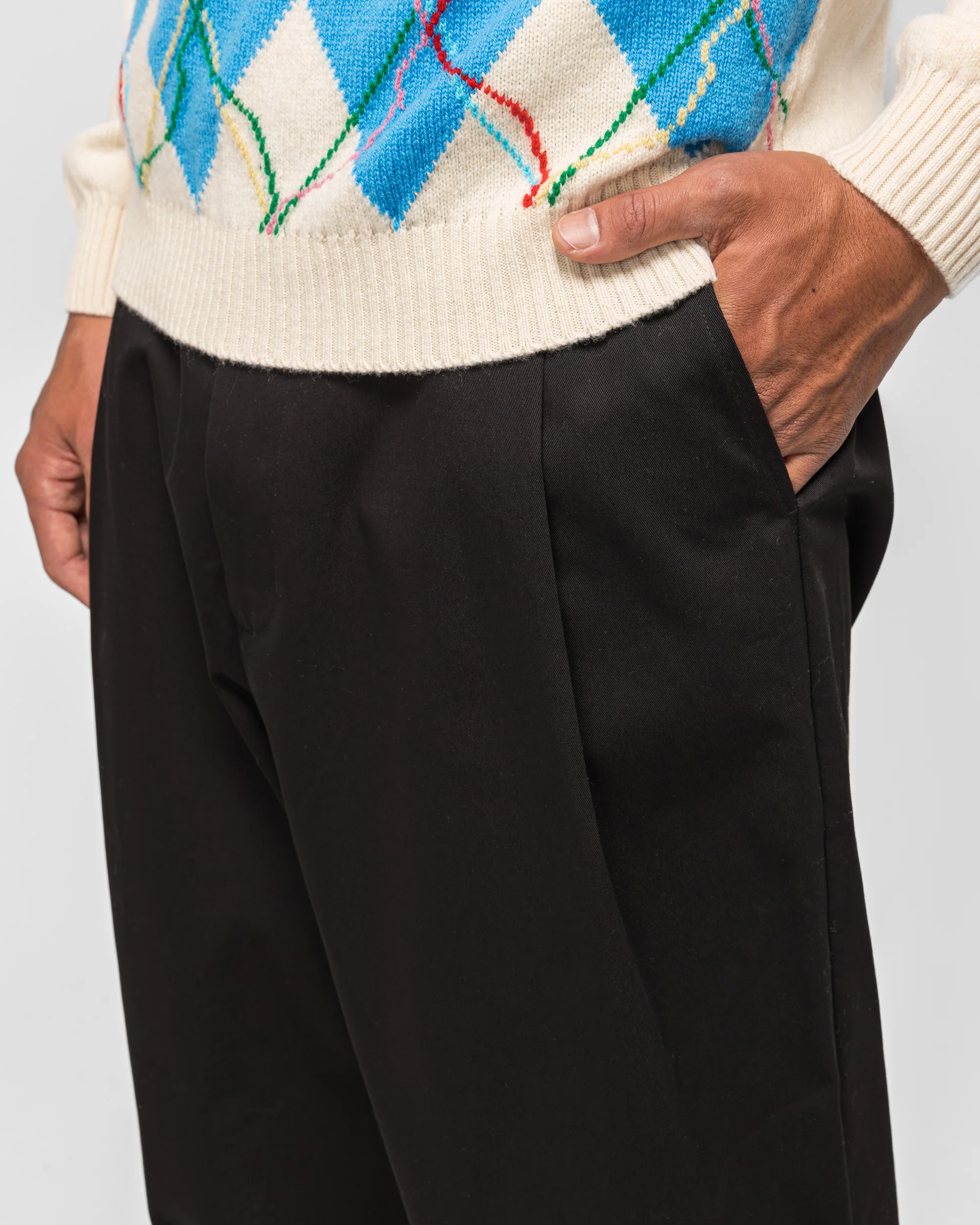 Pleated Trousers - Black Tailoring Twill - Image 5