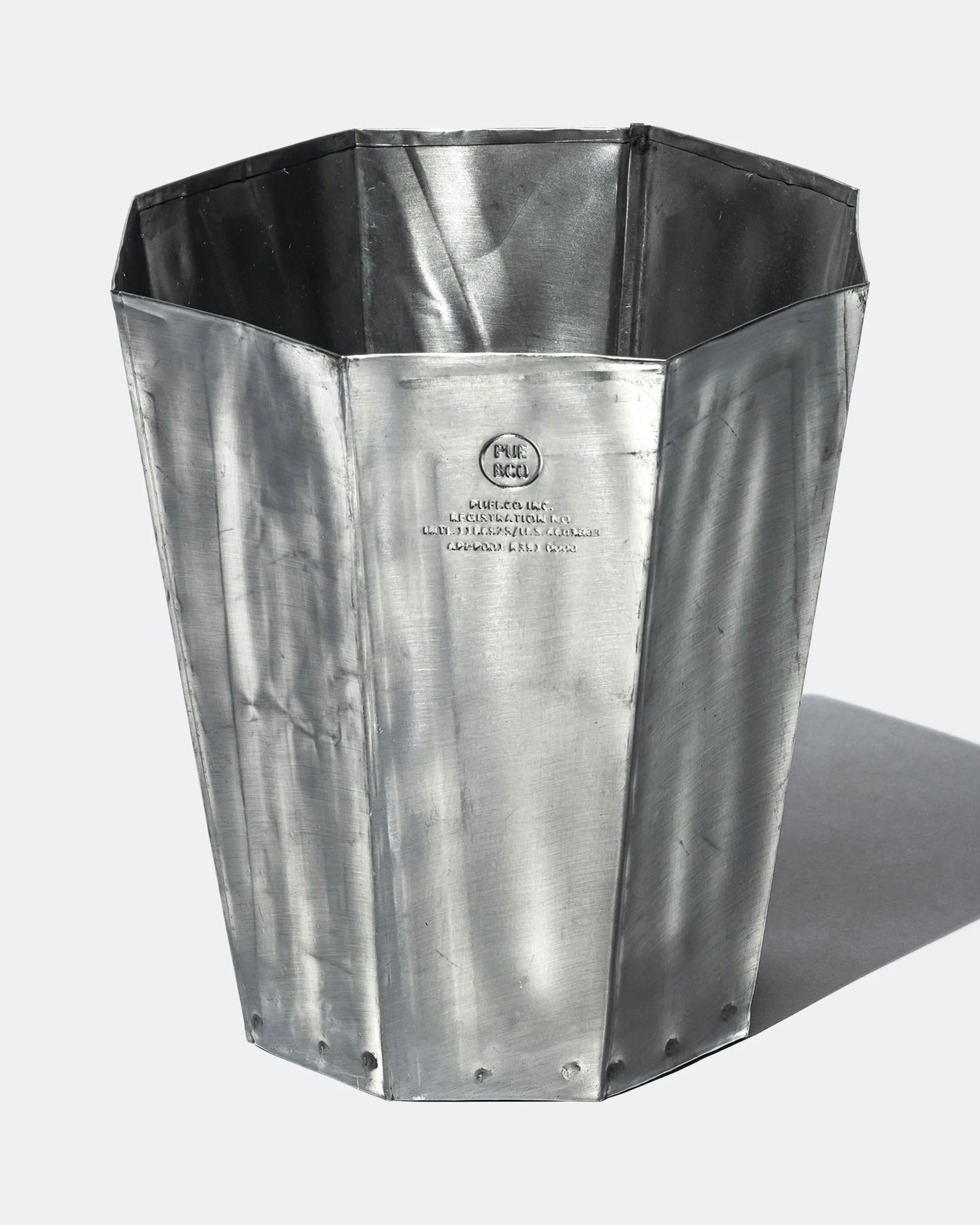 Octagon Trash Can - Recycled Steel