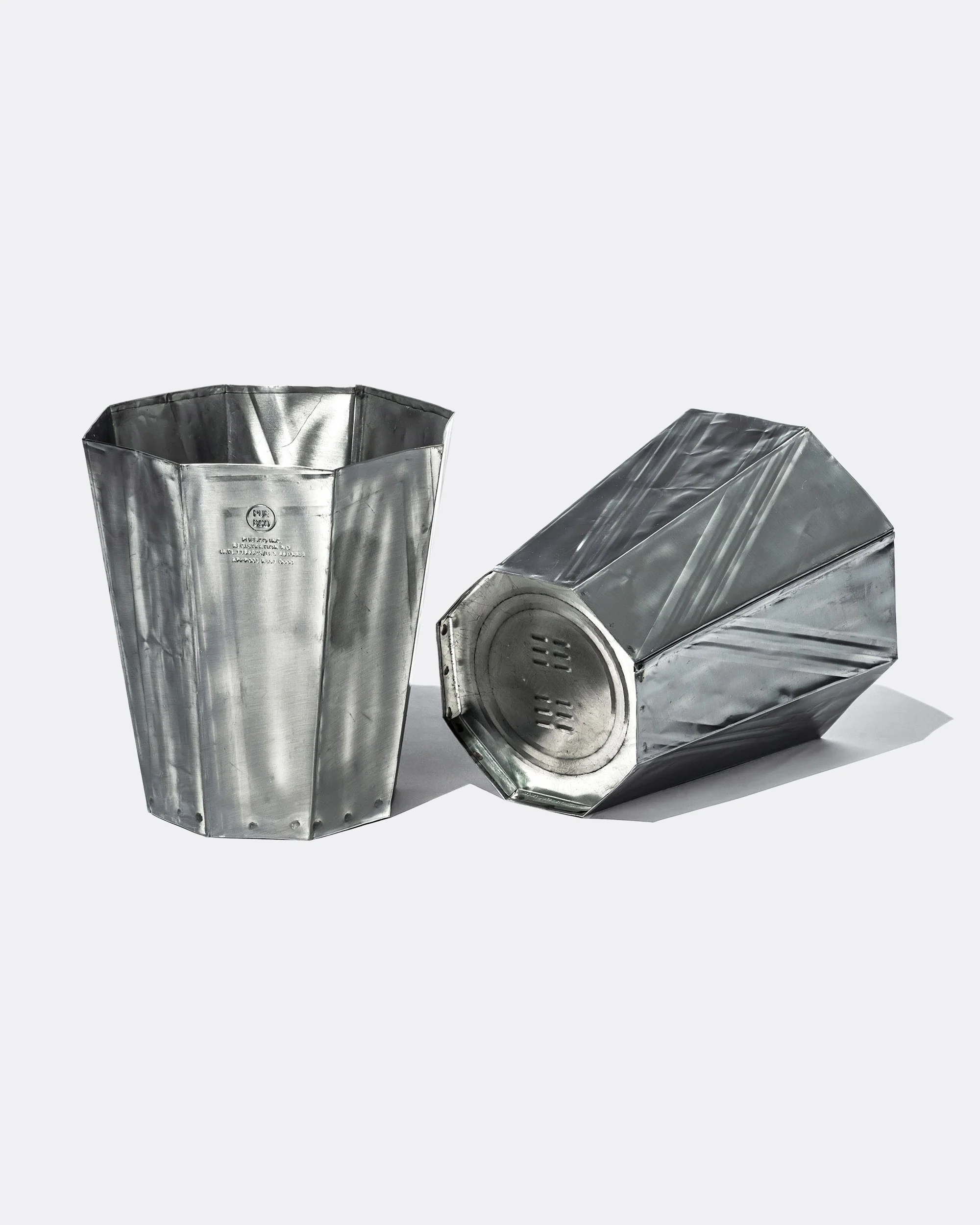 Octagon Trash Can - Recycled Steel - Image 2