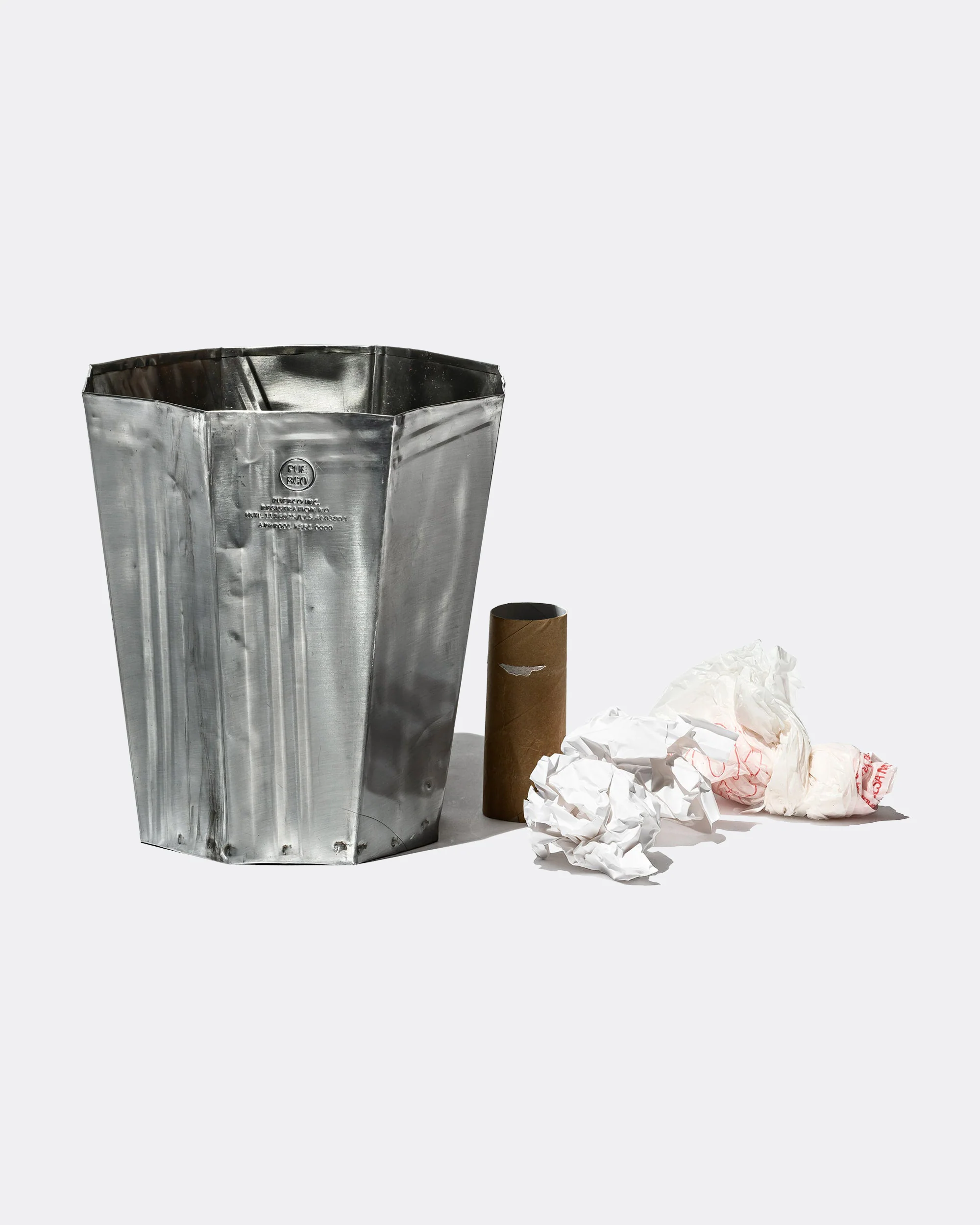 Octagon Trash Can - Recycled Steel - Image 3