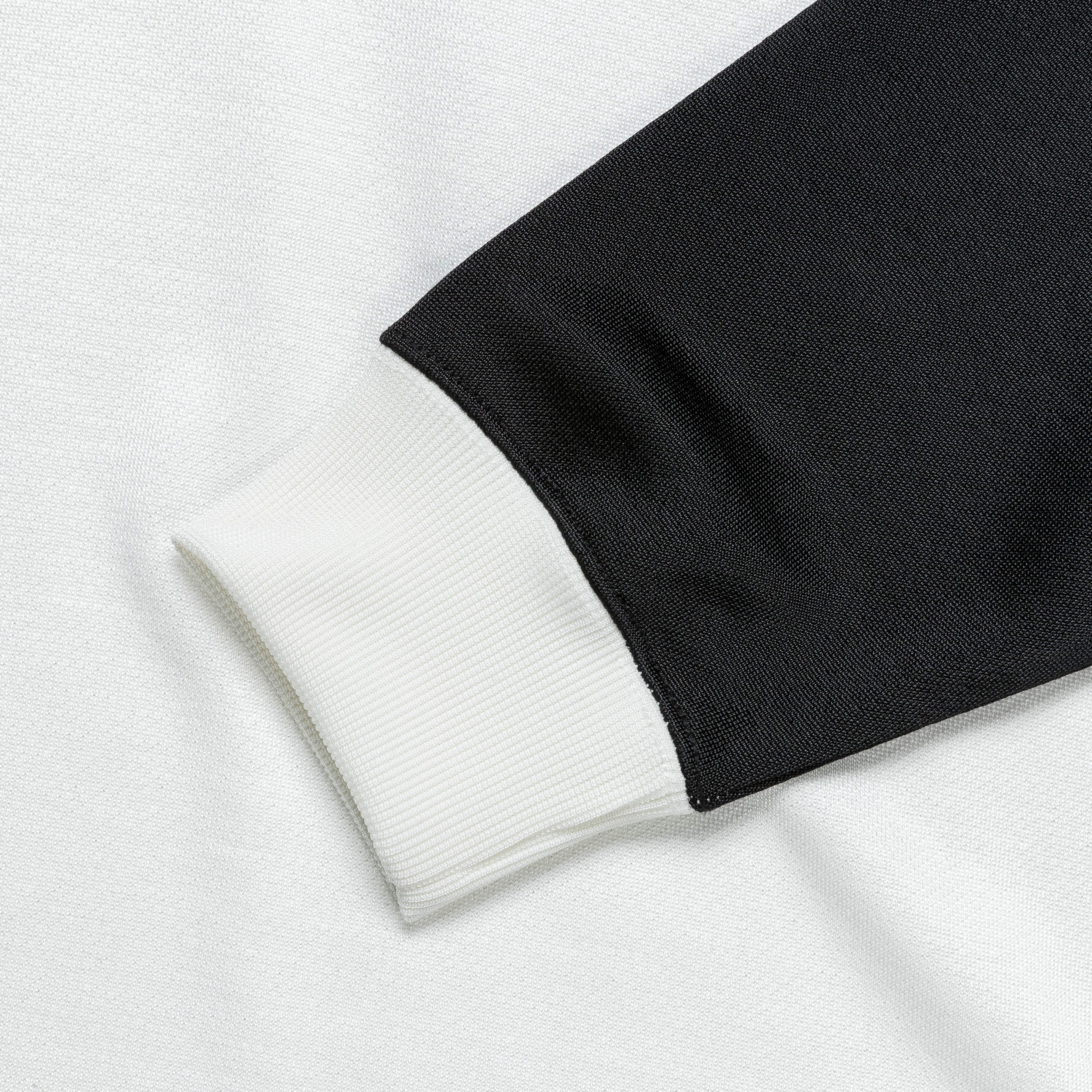 Pullover L/S Polo - Off White/Black - Image 3