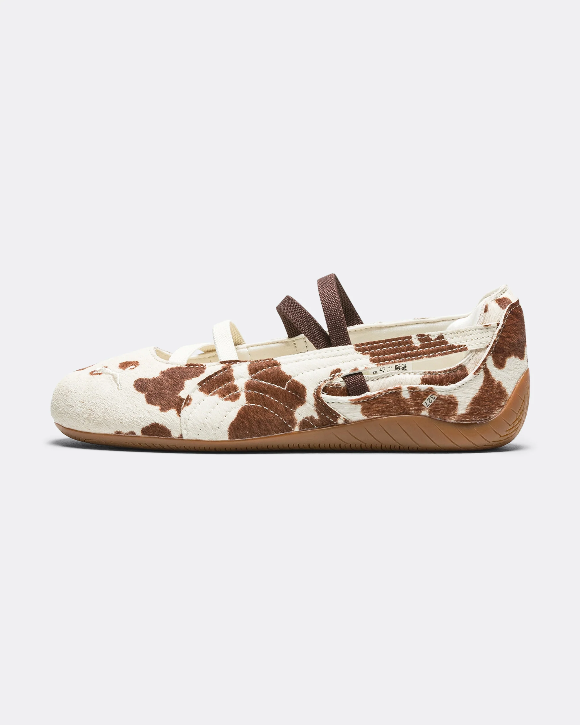 Womens Speedcat Ballet - Cow/Chocolate Brown