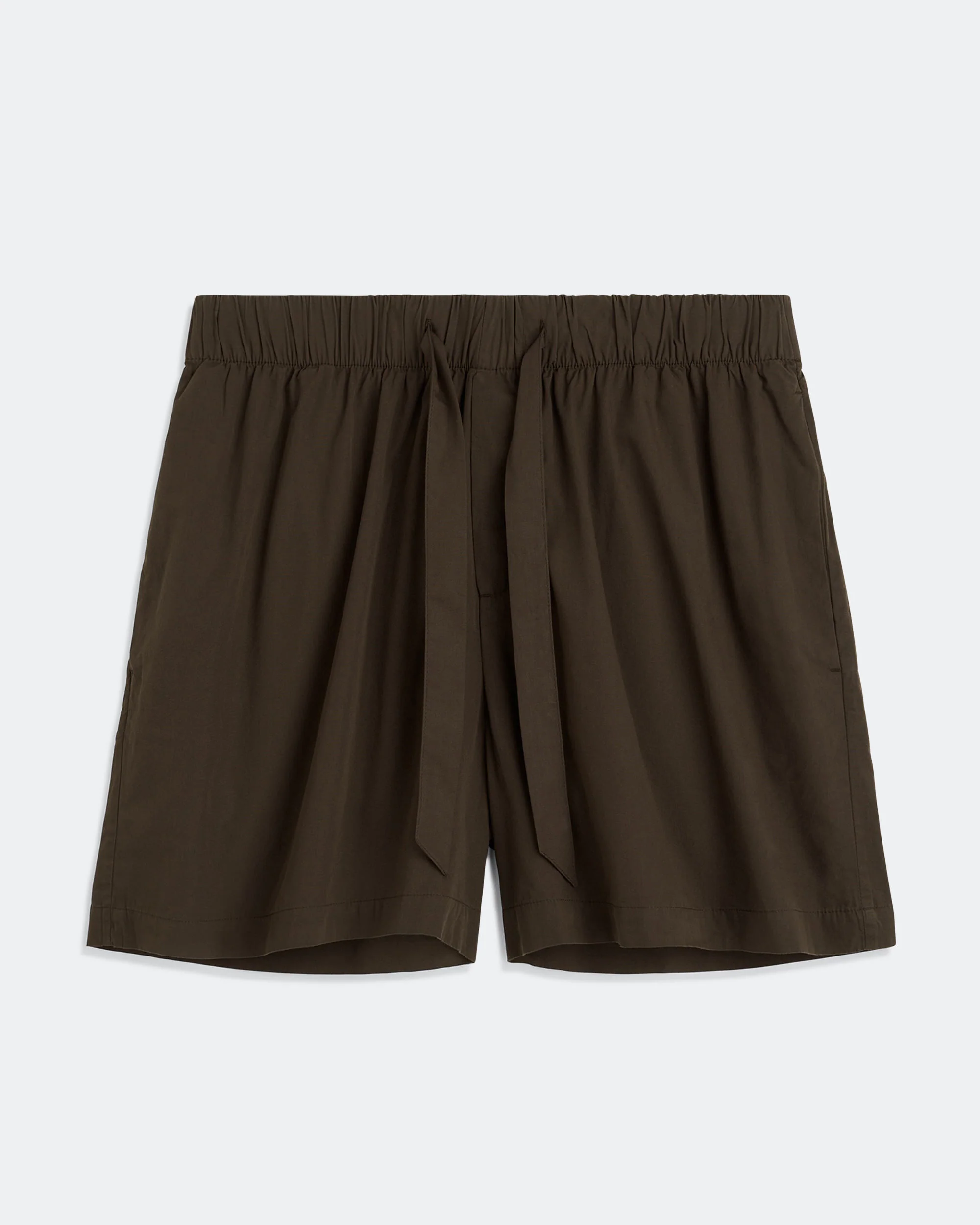 Pyjama Shorts - Coffee Cotton Poplin