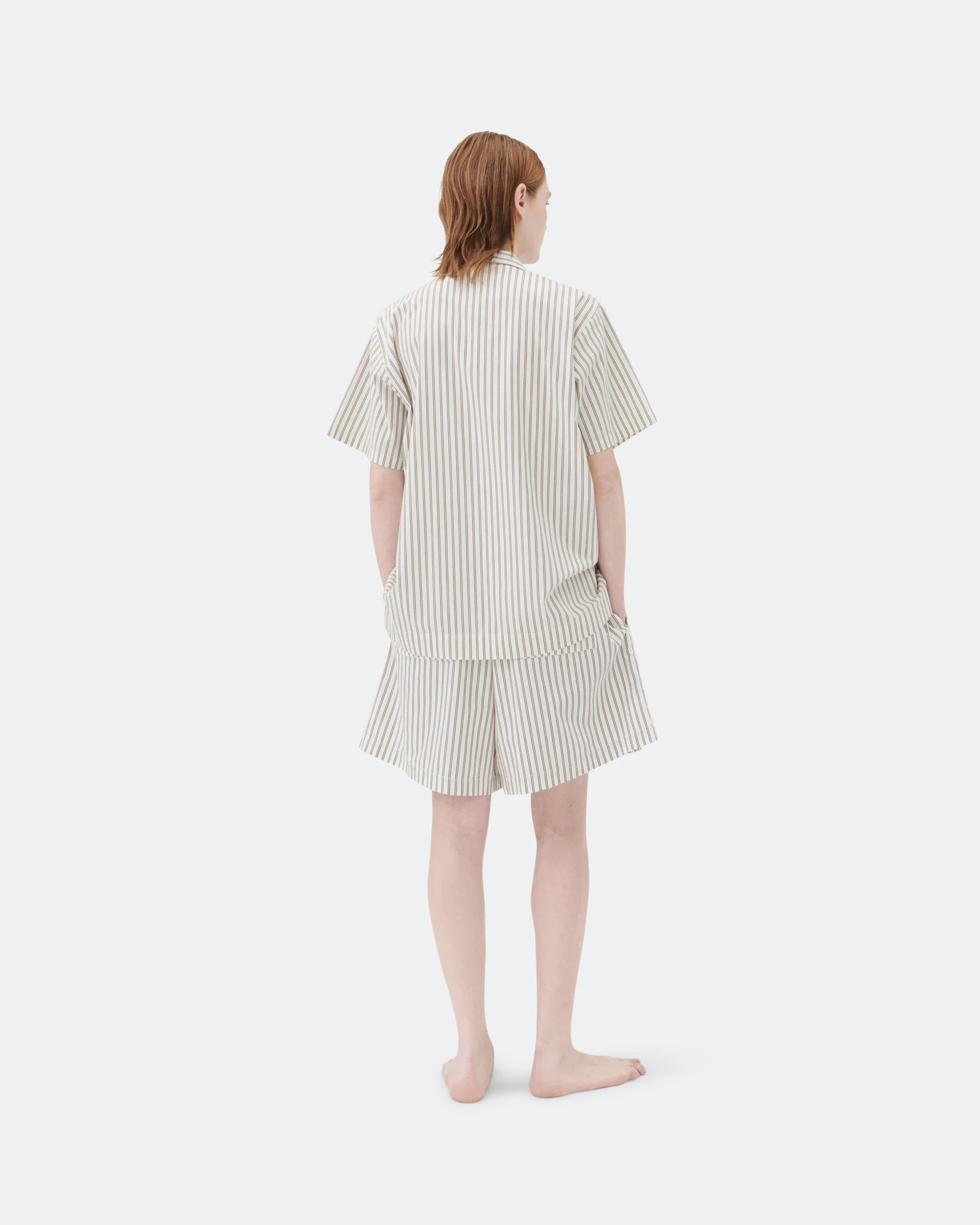 Pyjama Shorts - Hopper Stripes Cotton Poplin - Image 3