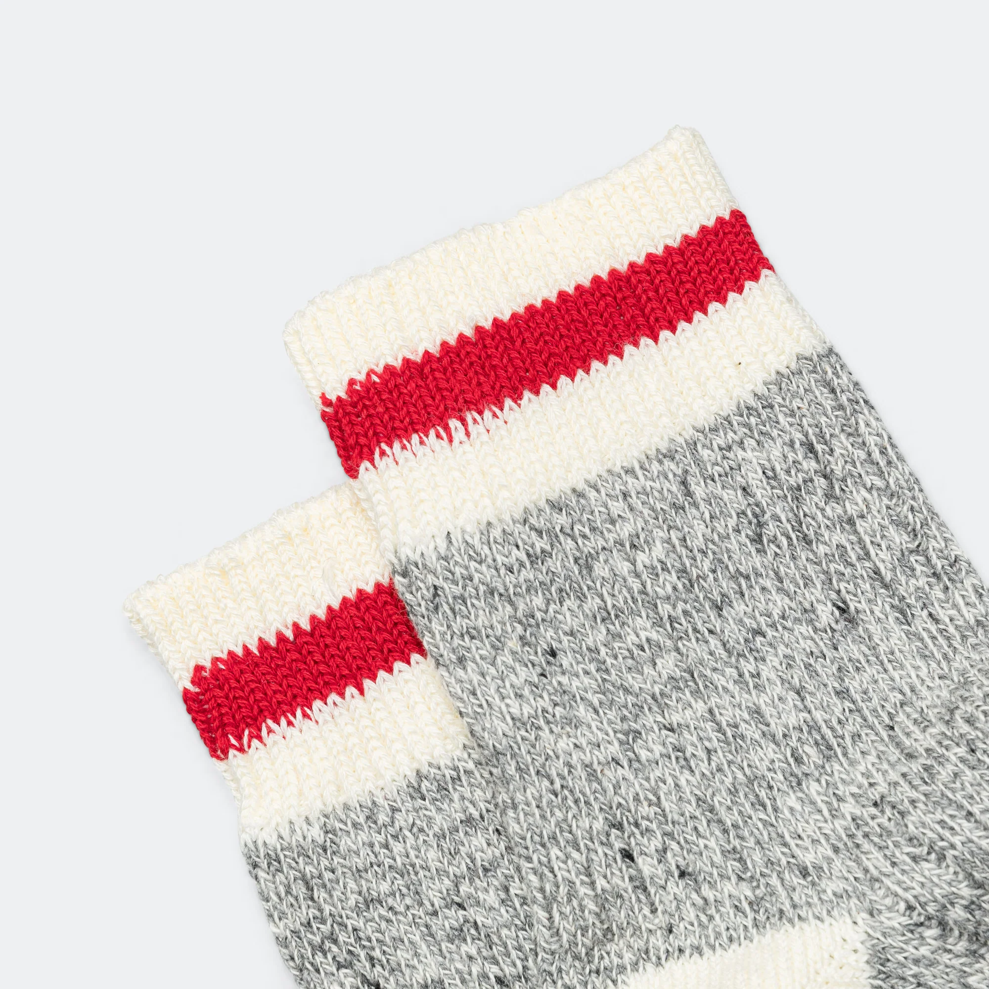 Rag Socks 1/4 - Grey/Red - Image 3
