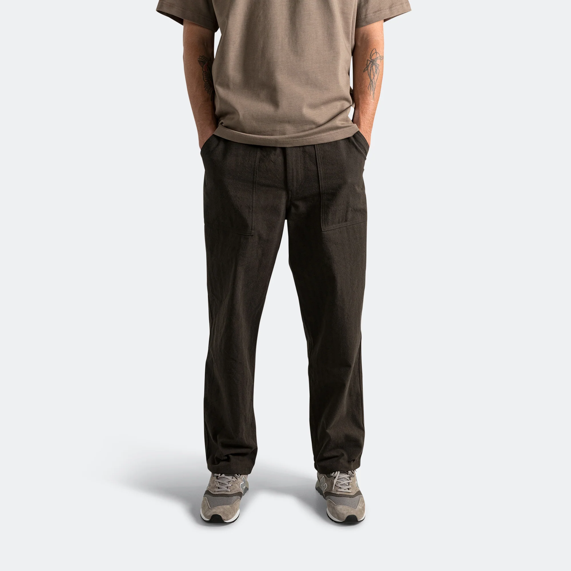 Ragnar Relaxed Herringbone Pant x UP THERE - Beech Green - Image 2