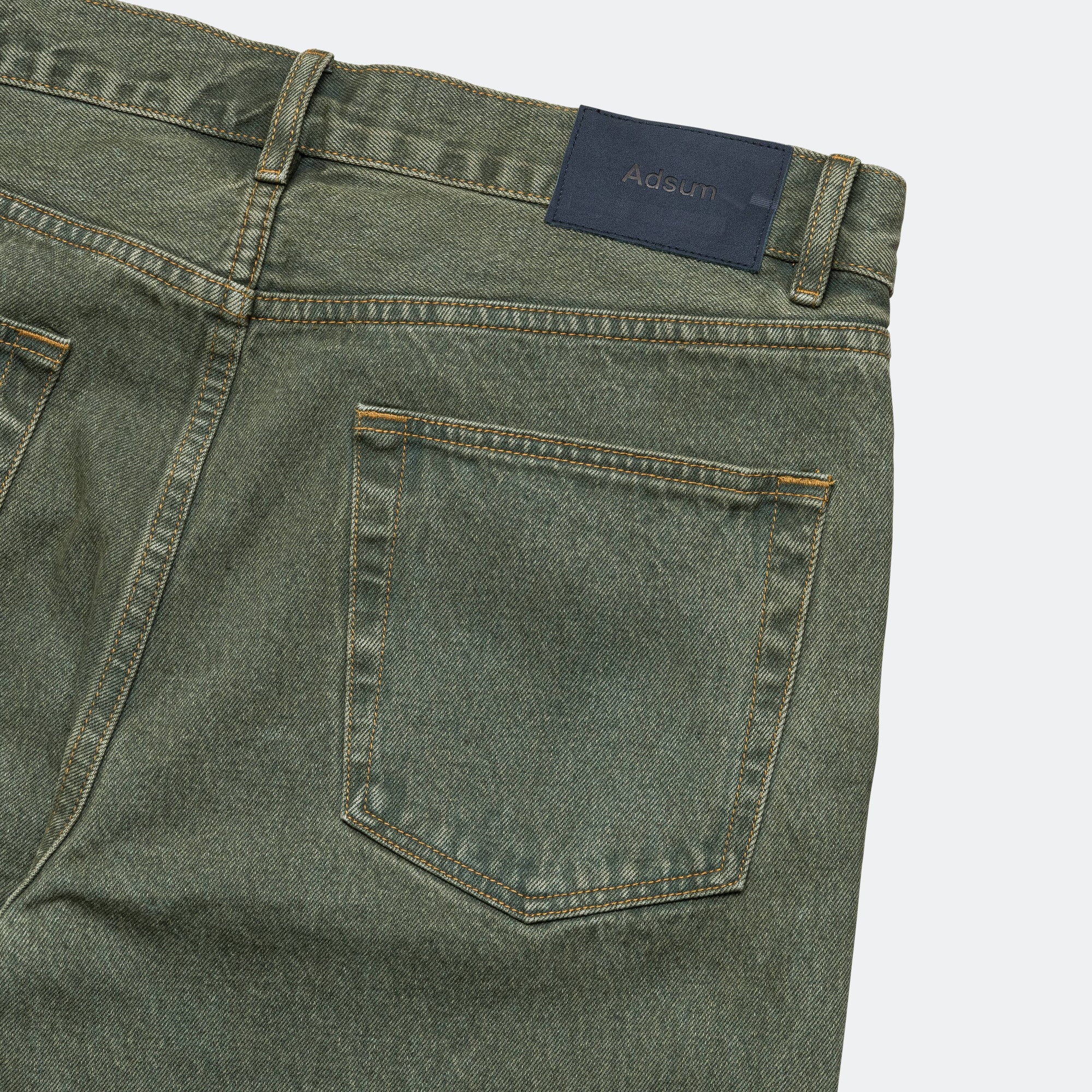 Relaxed Fit Overdyed Denim - Green - Image 5