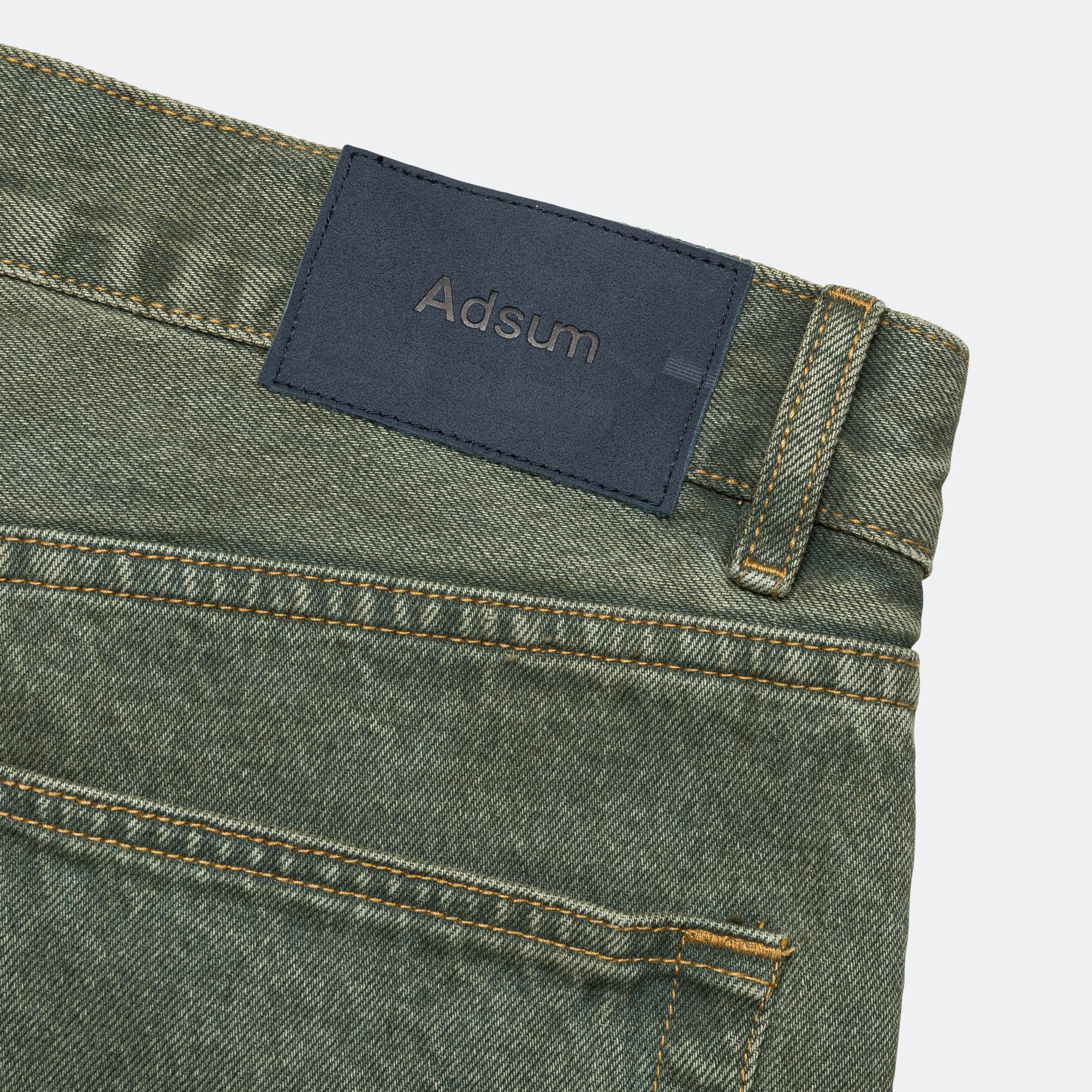 Relaxed Fit Overdyed Denim - Green - Image 6