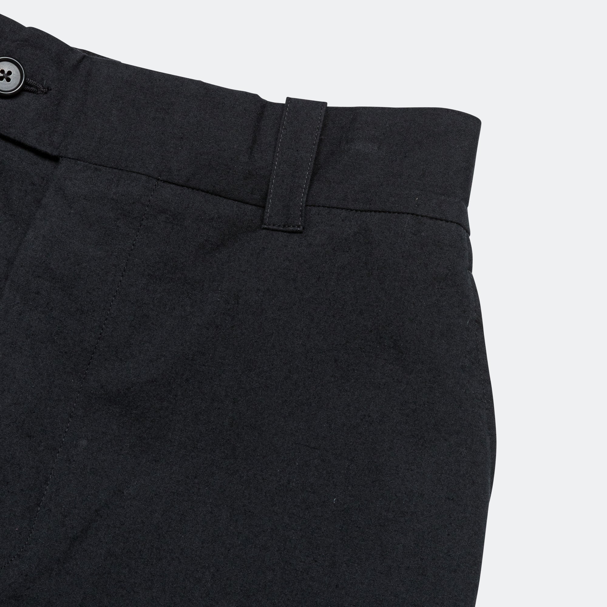 Relaxed Trouser - Cotton Wool Plainweave Black - Image 4