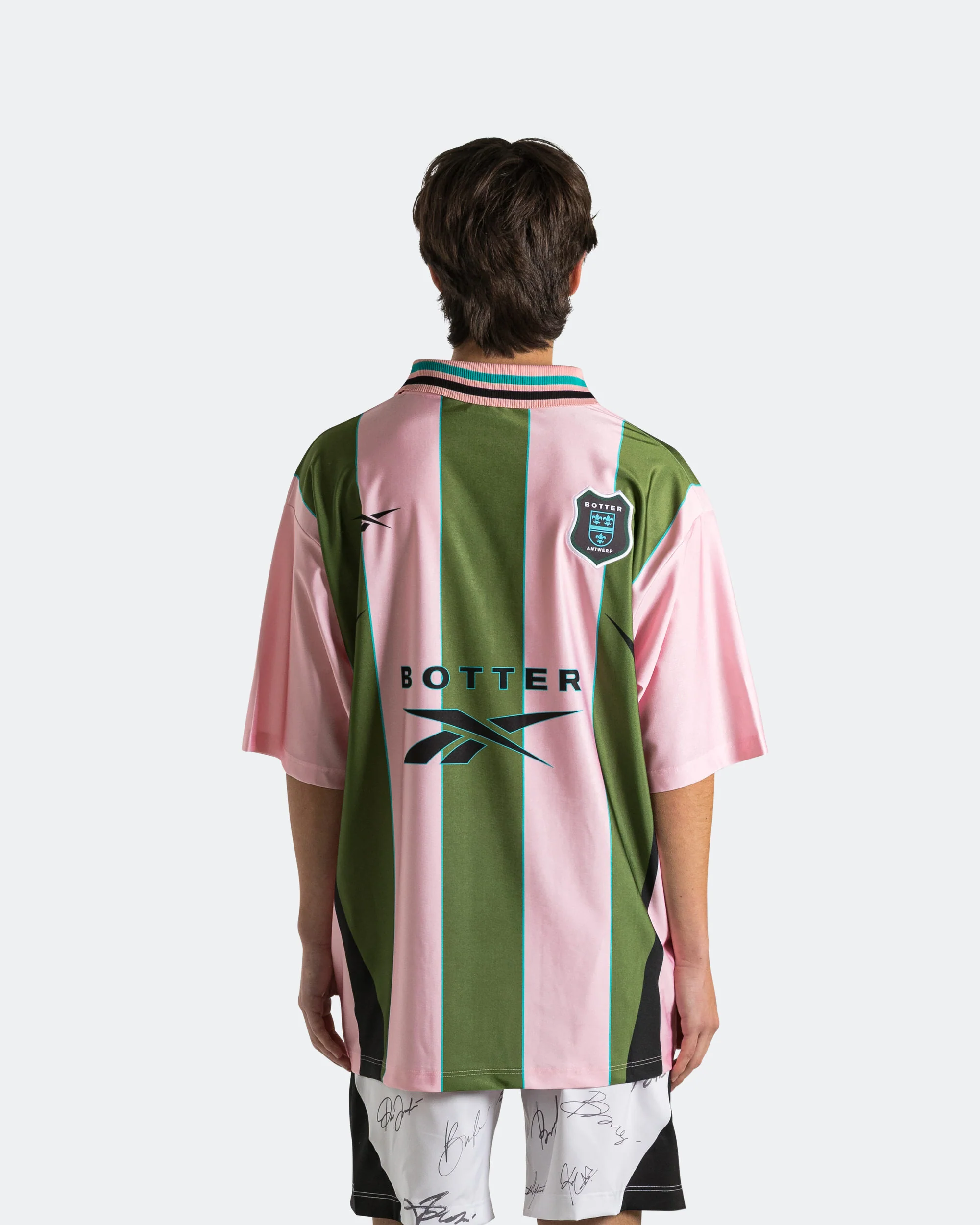 Reverse Soccer Tee x Botter - Striped Pink/Green - Image 3