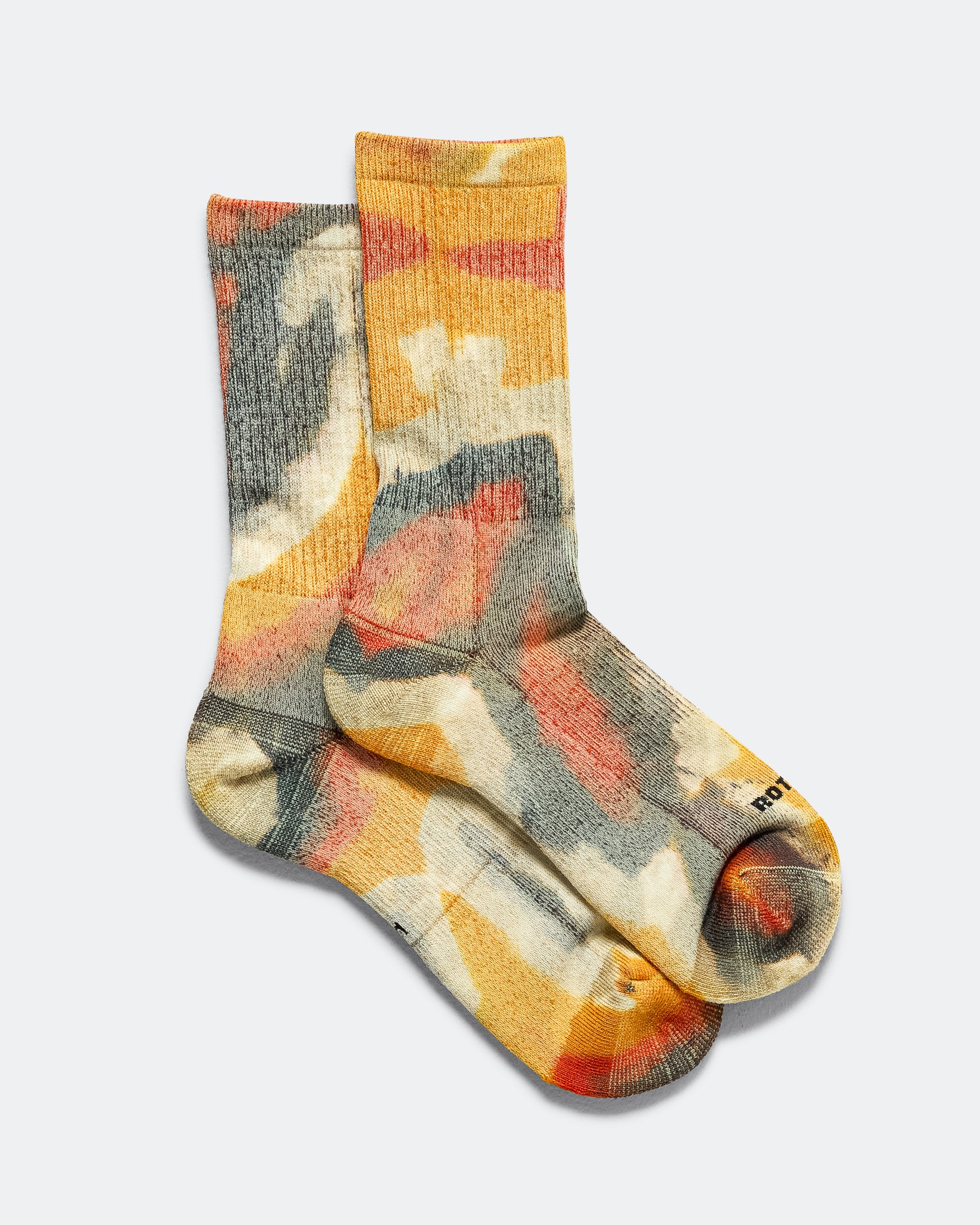 AllRounder Merino Crew Tie Dye - Yellow/Red - Image 2
