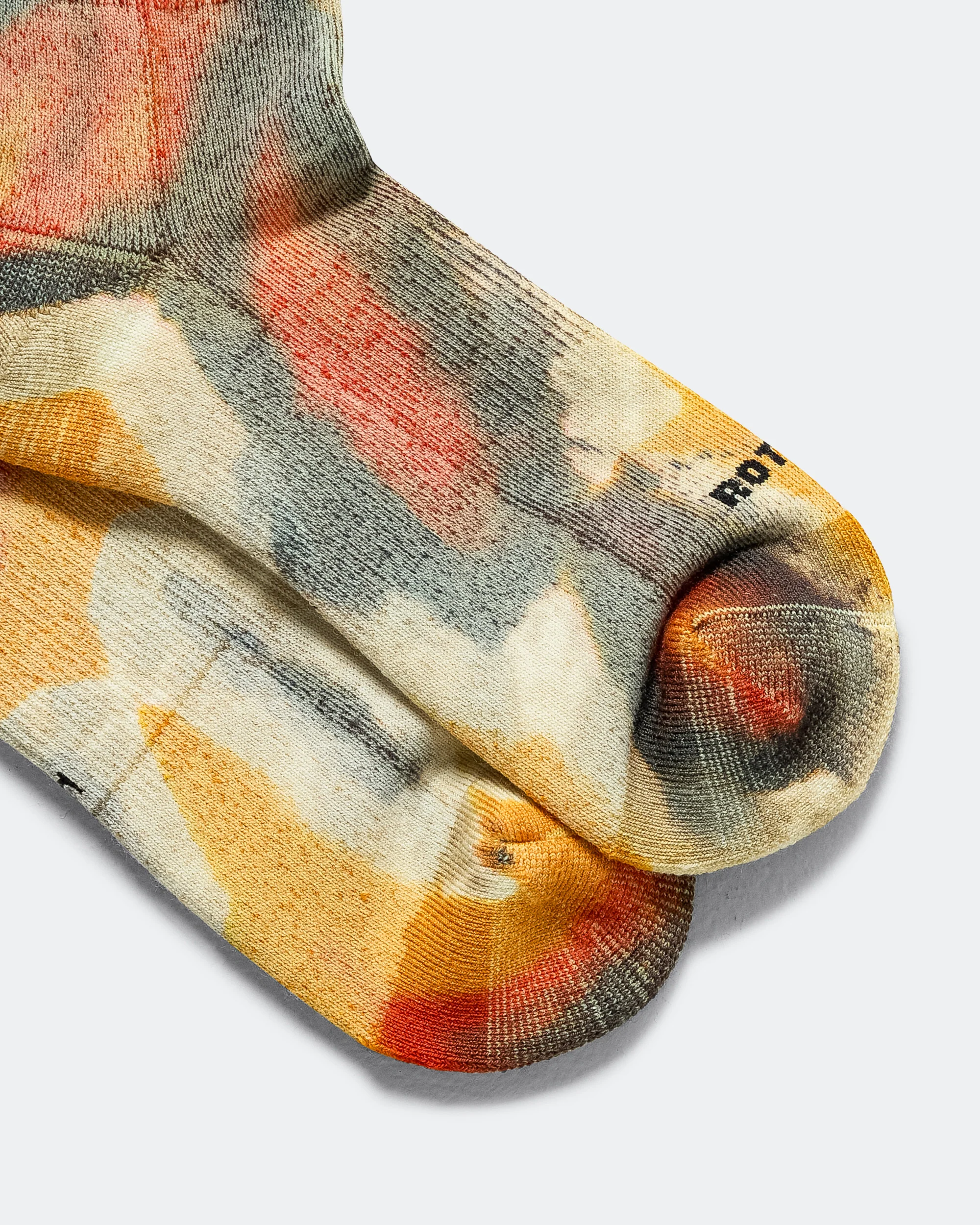 AllRounder Merino Crew Tie Dye - Yellow/Red - Image 4