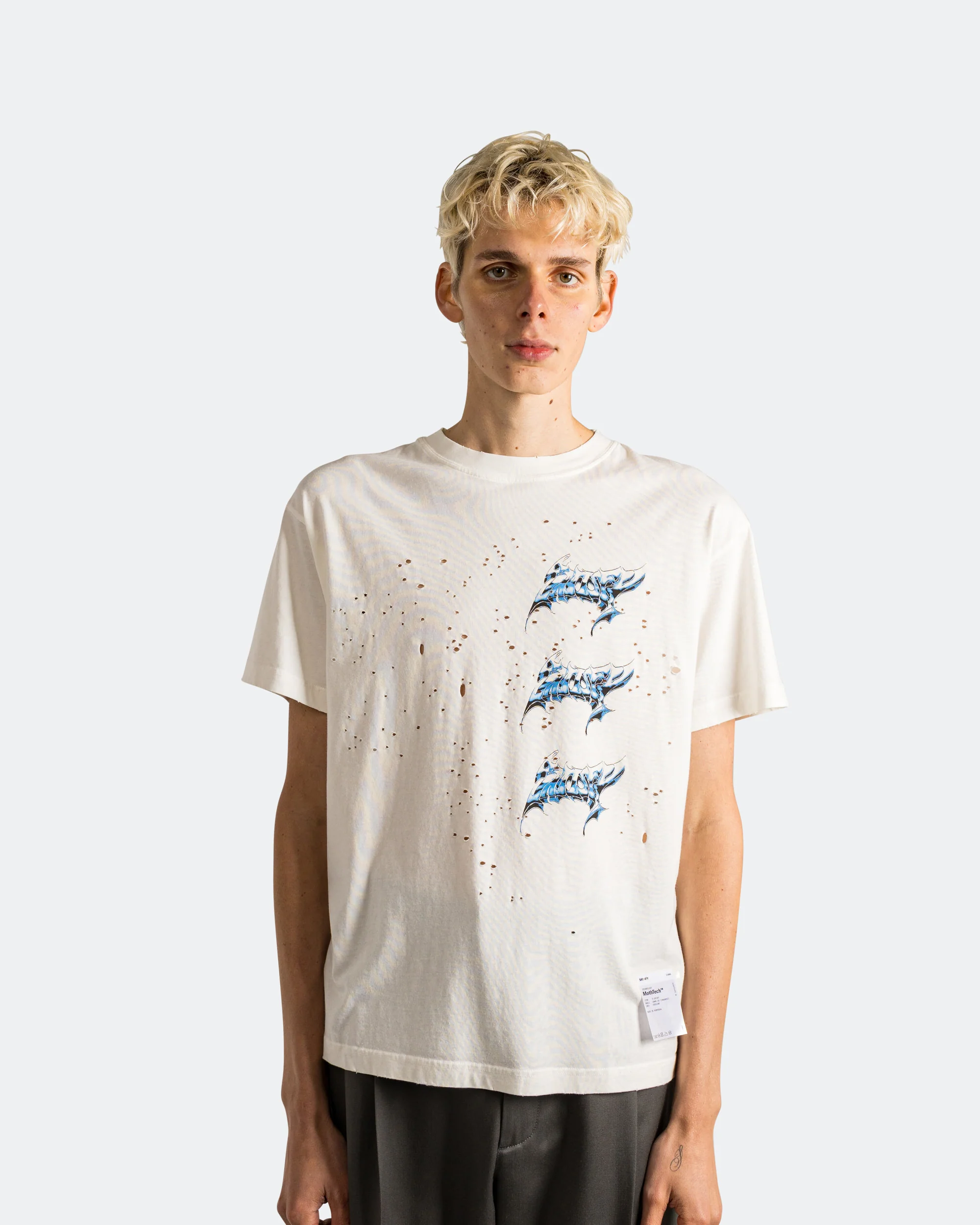 MothTech 'Liquid Metal' T-Shirt - Off White - Image 2