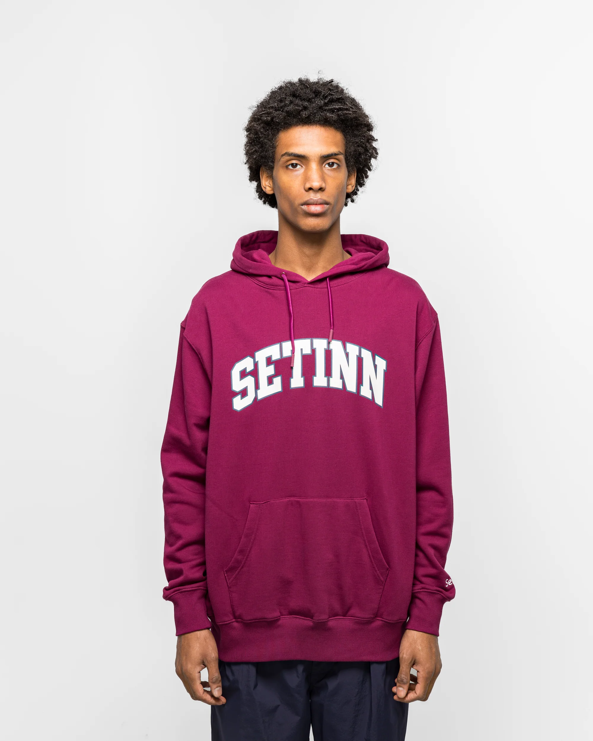 College Logo Hoodie - Cherry - Image 2