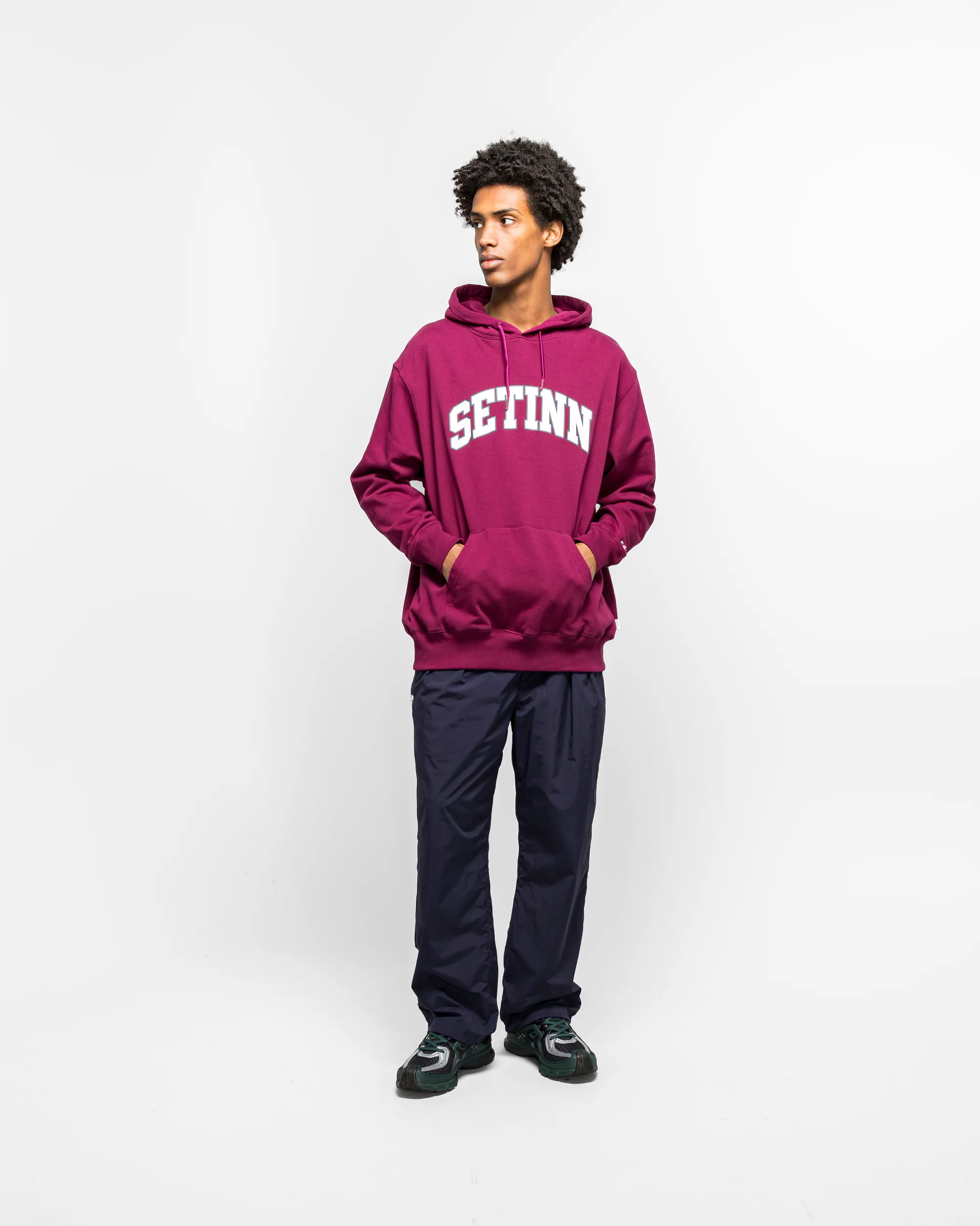 College Logo Hoodie - Cherry - Image 5