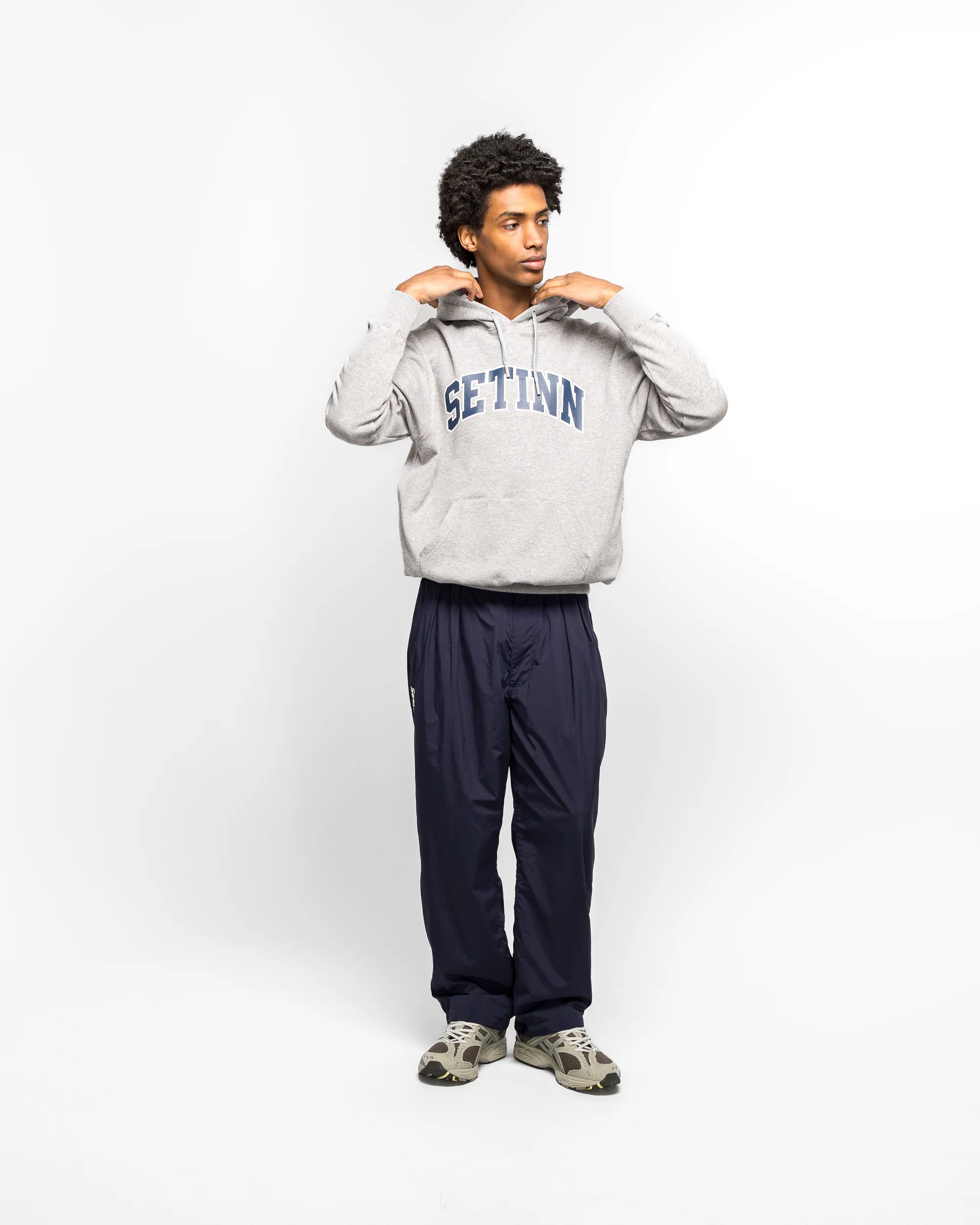 College Logo Hoodie - Grey - Image 5