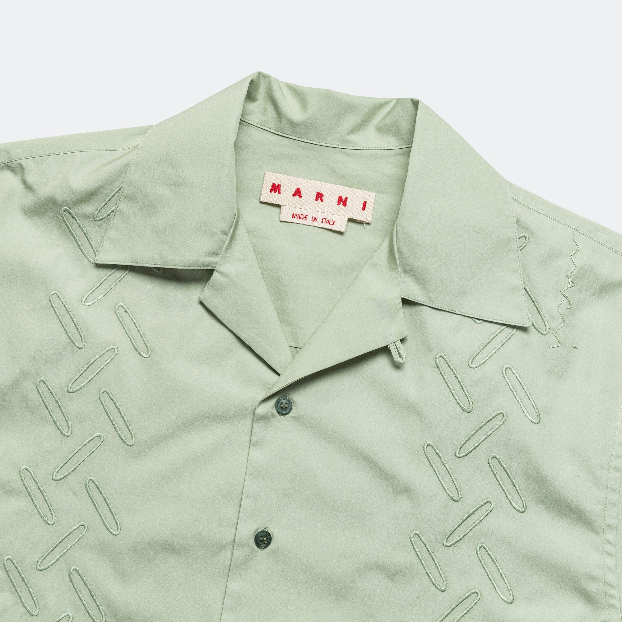 Short Sleeve Pattern Cotton Shirt - Linden - Image 2