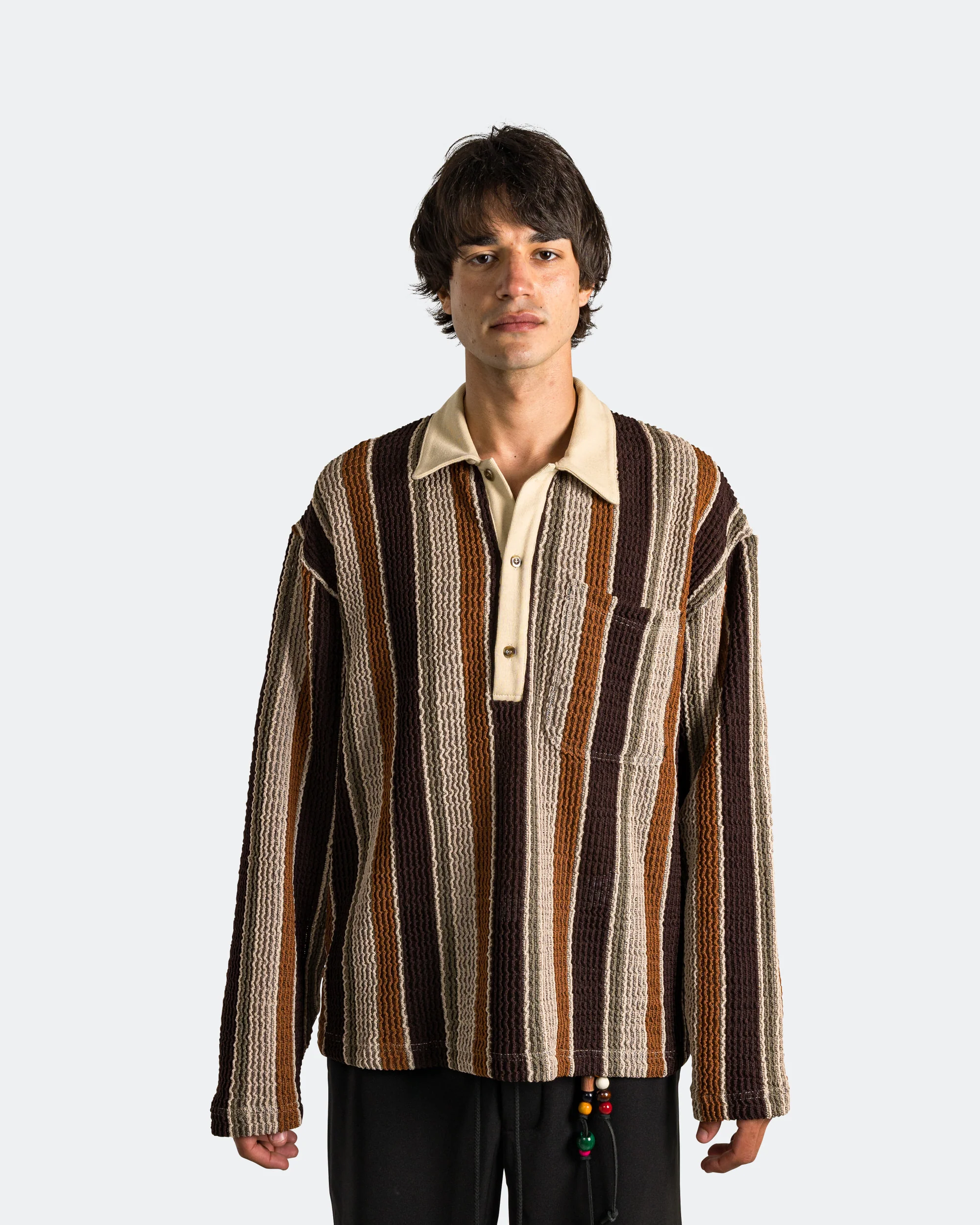 LS Polo - Beige/Brown Wide Nomad Crochet - Image 2