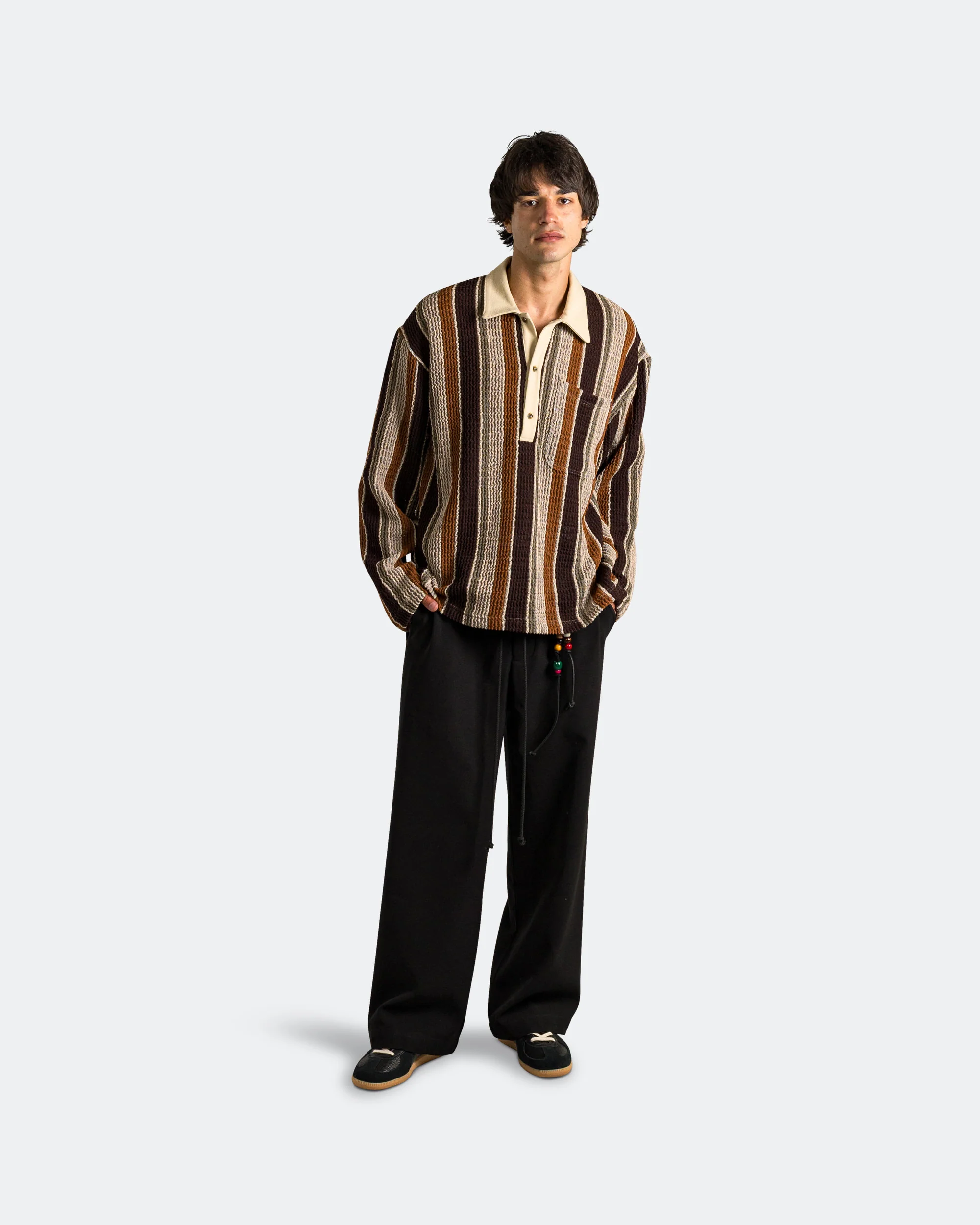 LS Polo - Beige/Brown Wide Nomad Crochet - Image 6