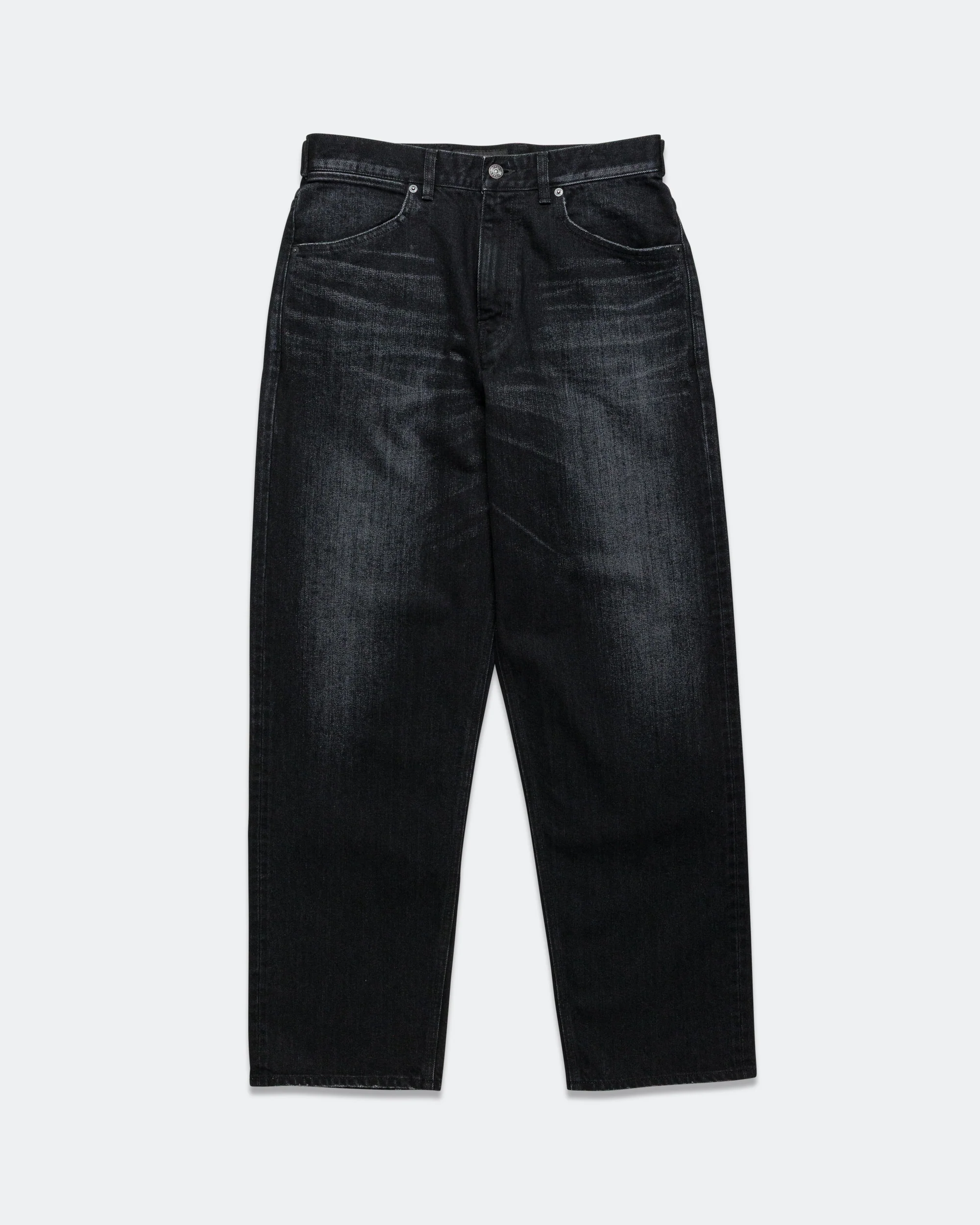 Station Pant - Suvin Cotton Denim Washed Black