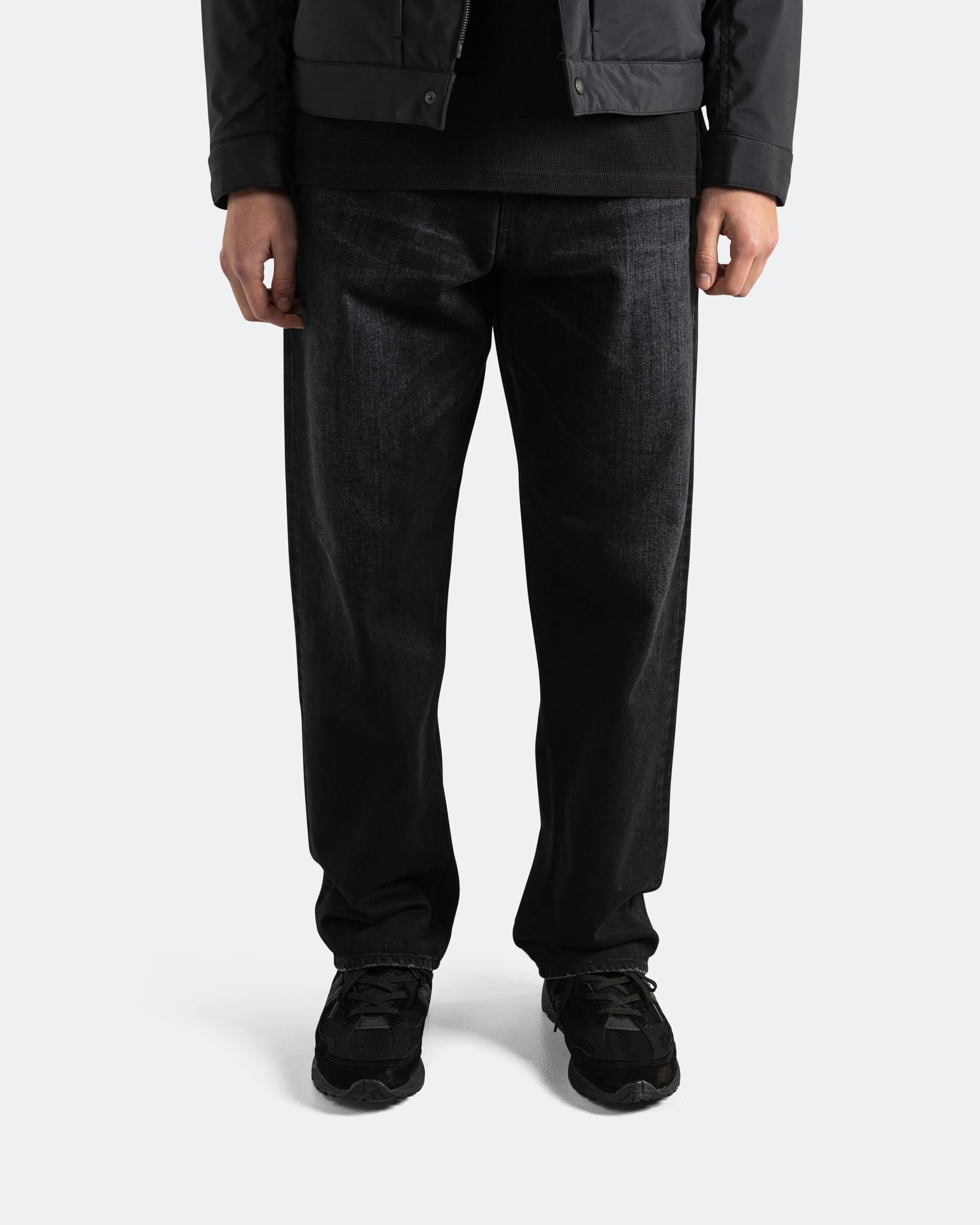 Station Pant - Suvin Cotton Denim Washed Black - Image 2