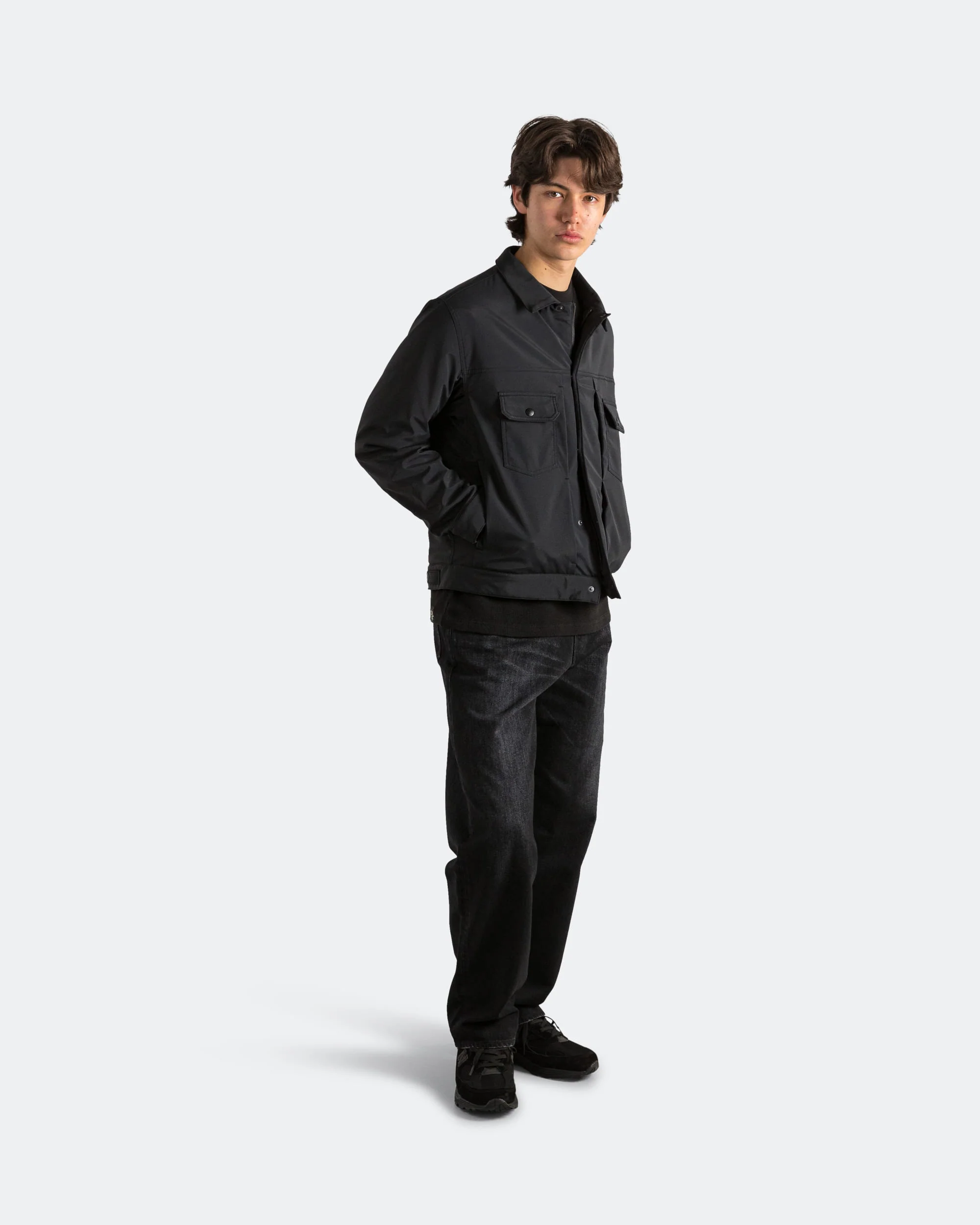 Station Pant - Suvin Cotton Denim Washed Black - Image 5