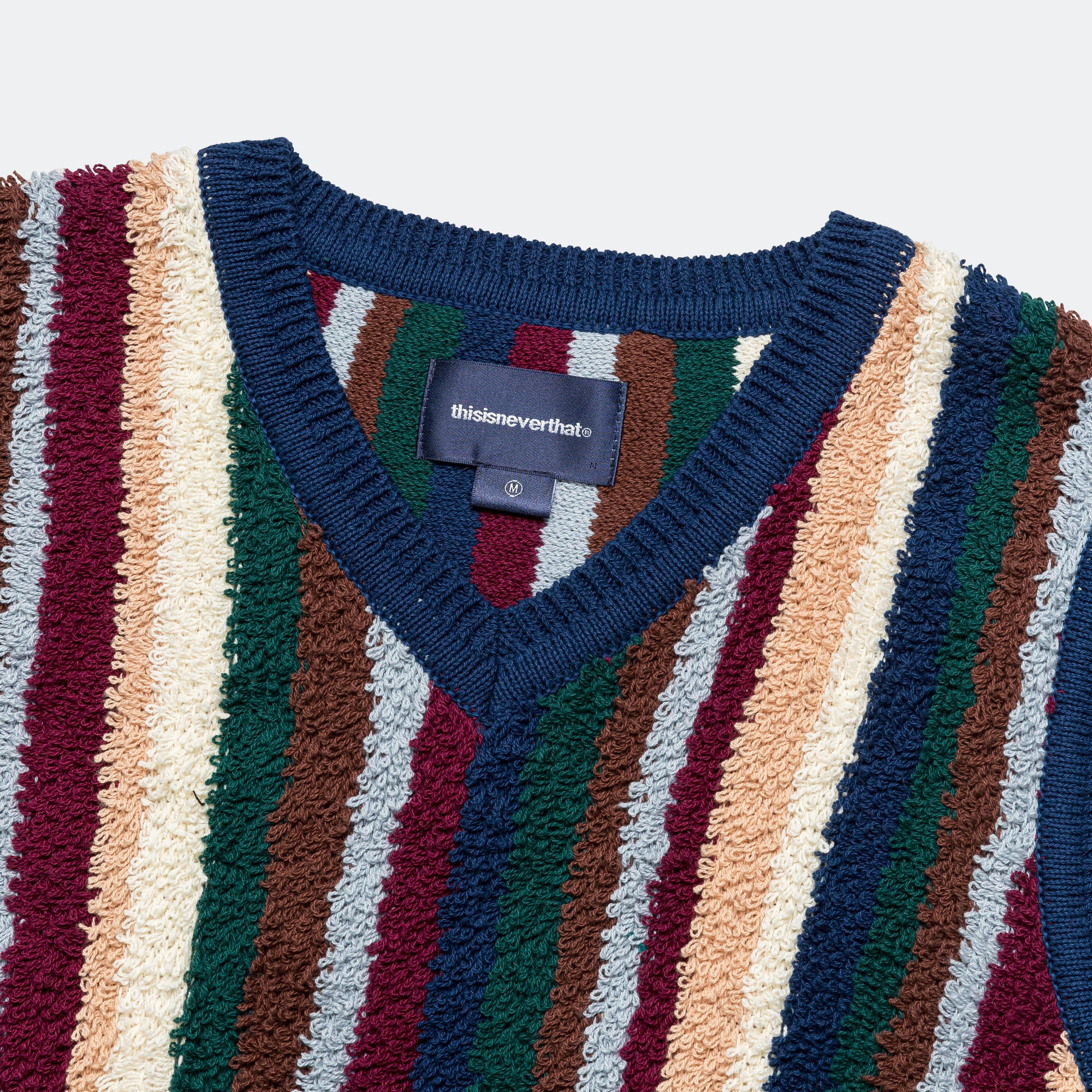 Striped Knit Vest - Navy - Image 2